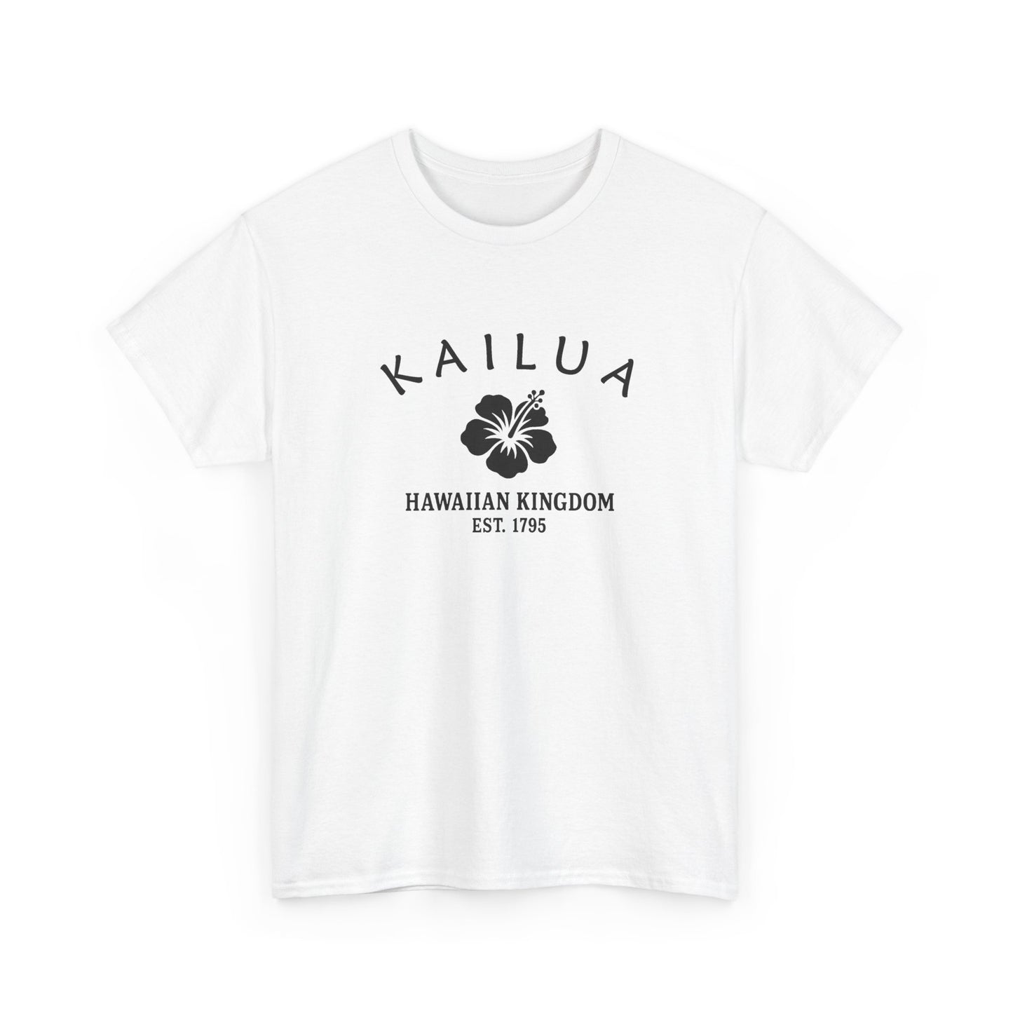 Kailua Hawaii Vintage Retro Unisex Heavy Cotton Tee - Black Logo