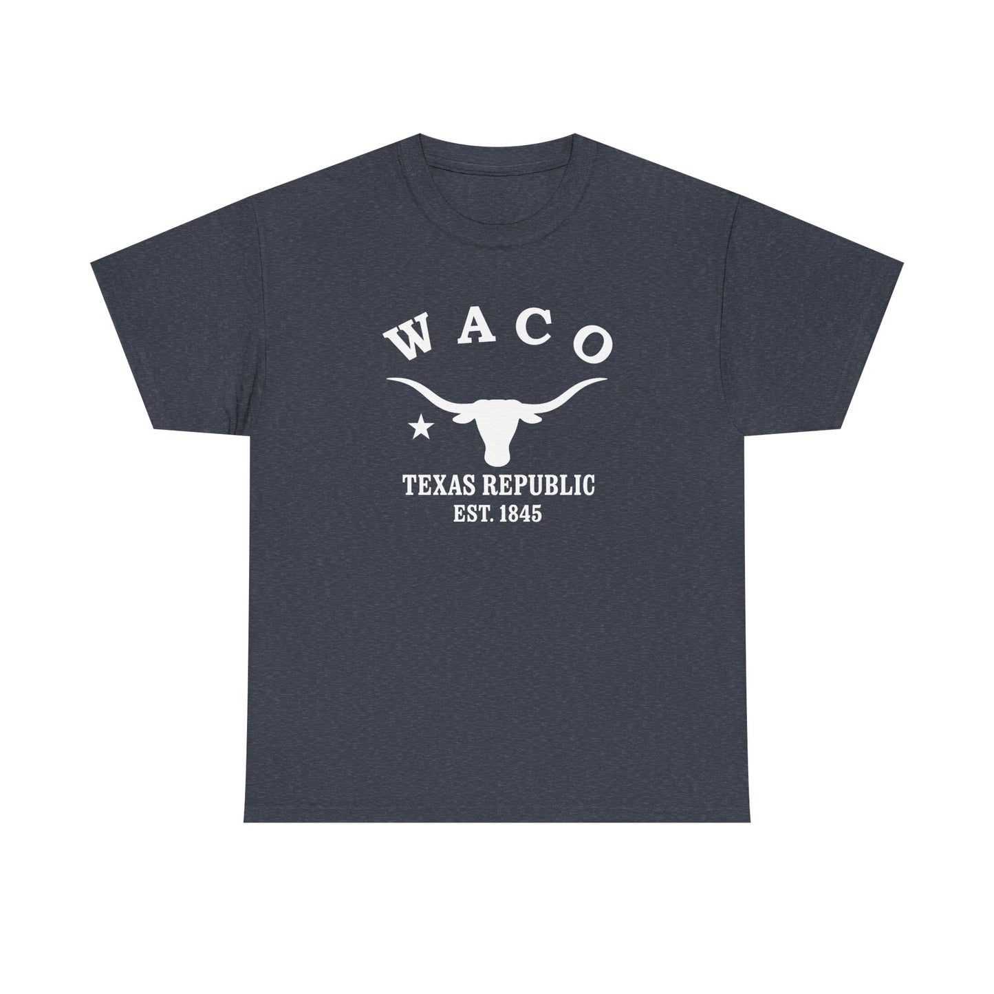 Waco Texas Vintage Retro Unisex Heavy Cotton Tee - White Logo