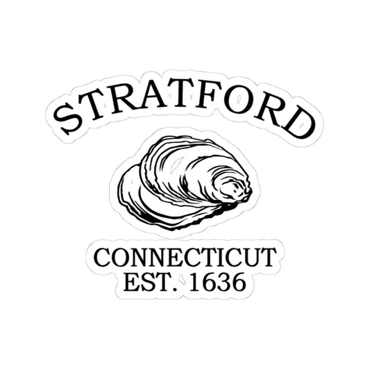 Stratford Connecticut Vintage Retro Vinyl Sticker - Black Logo
