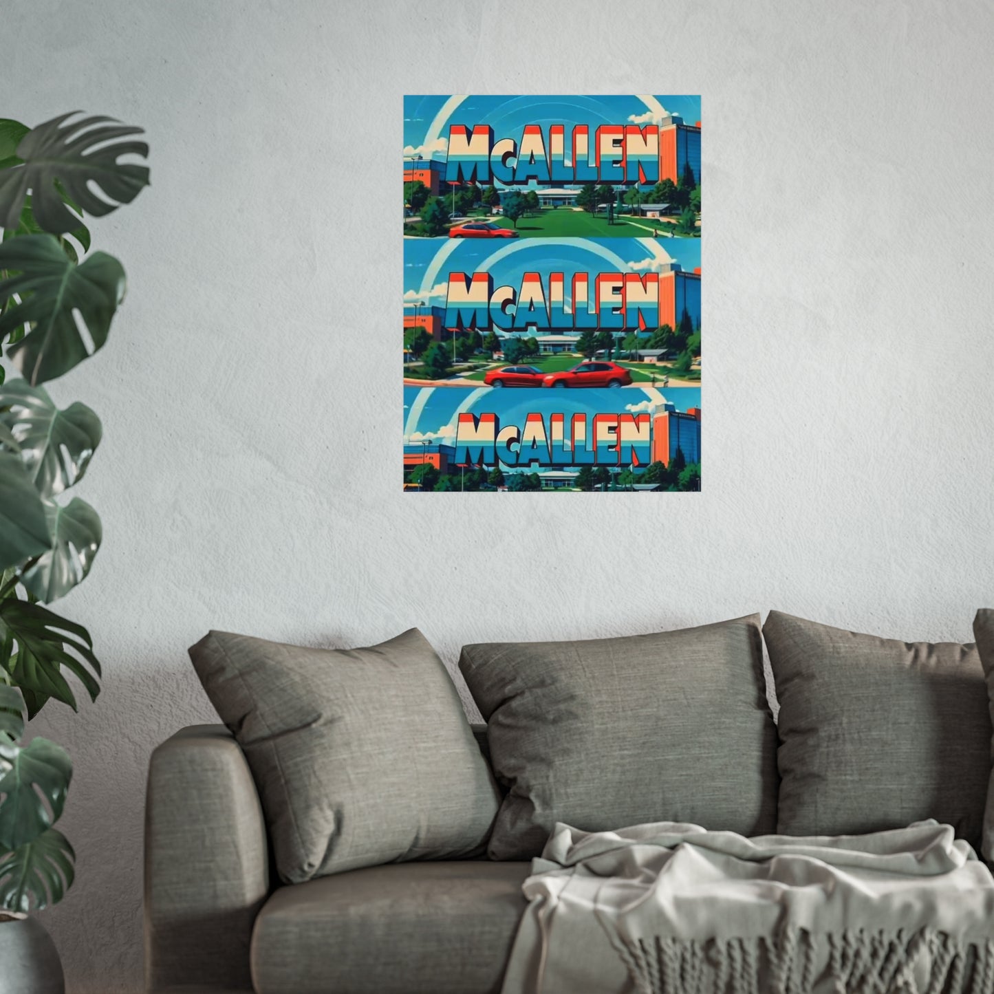 McAllen Texas Vintage Retro Giclée Print Art Series Poster