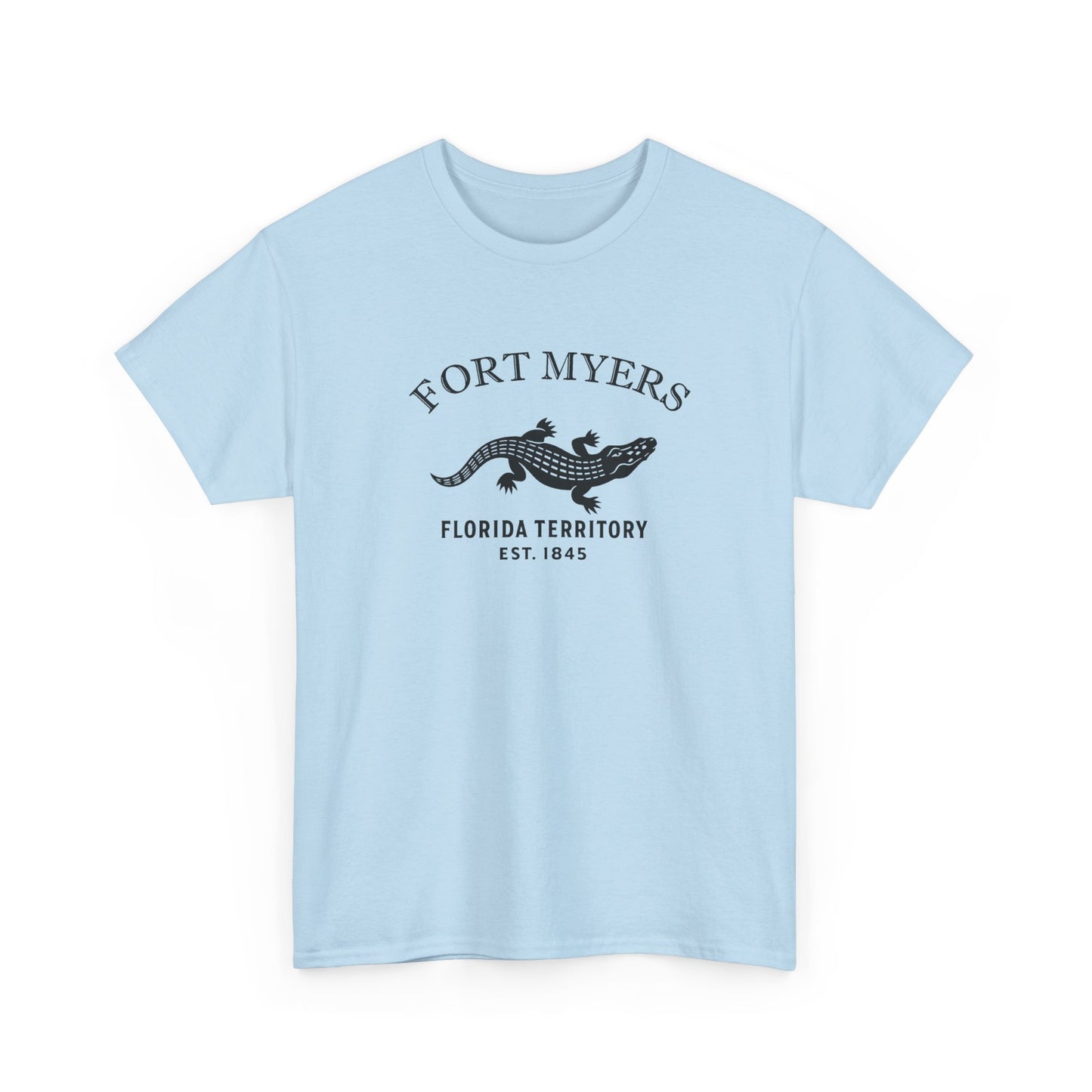 Fort Myers Florida Vintage Retro Unisex Heavy Cotton Tee - Black Logo