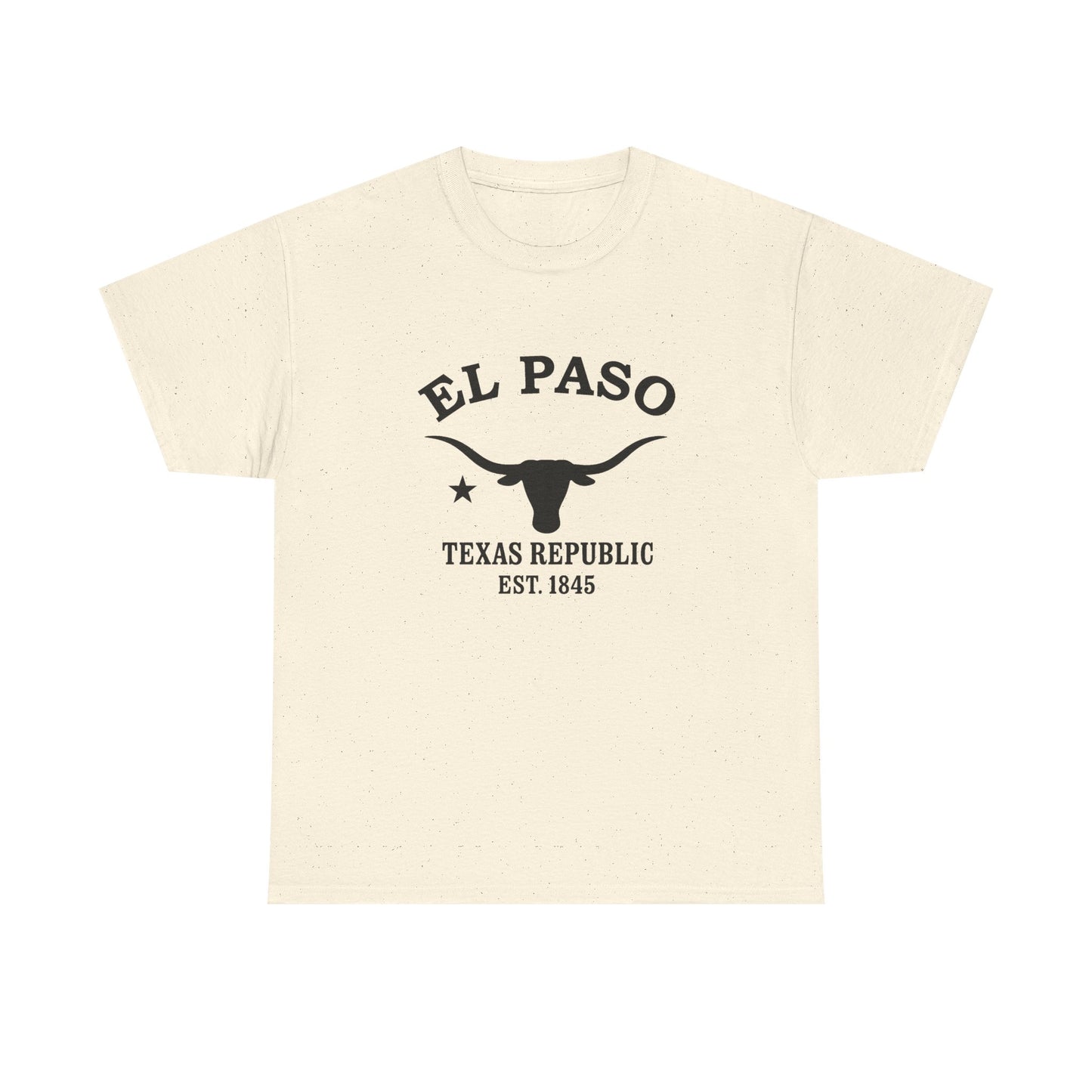 El Paso Texas Vintage Retro Unisex Heavy Cotton Tee - Black Logo