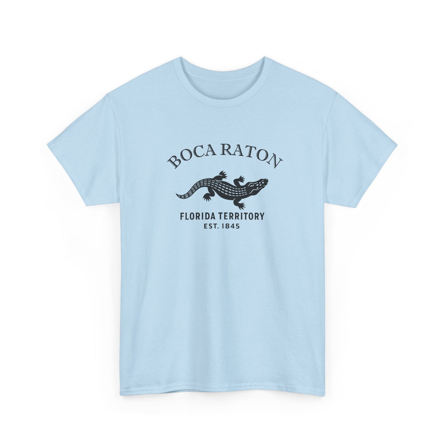 Boca Florida Vintage Retro Unisex Heavy Cotton Tee - Black Logo