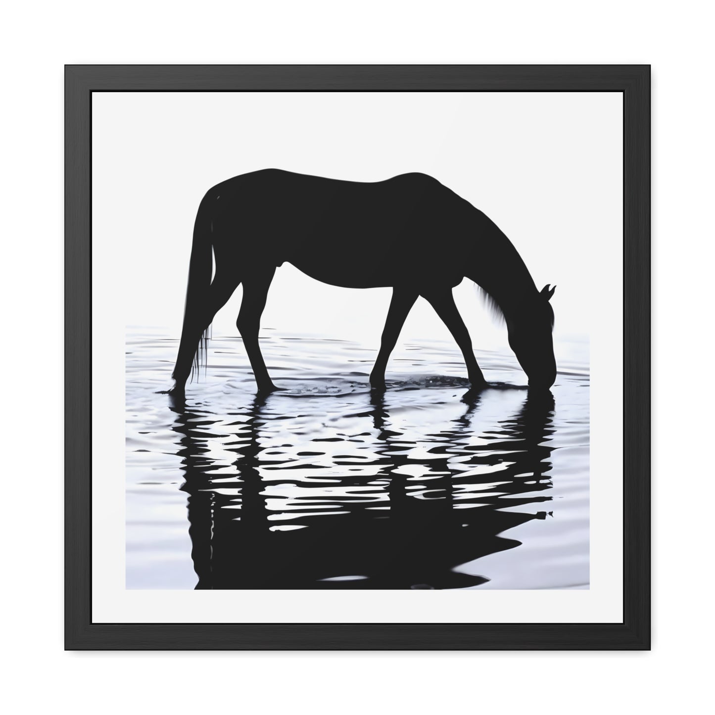 Horse at Low Tide - Tide & Light Series Framed Poster