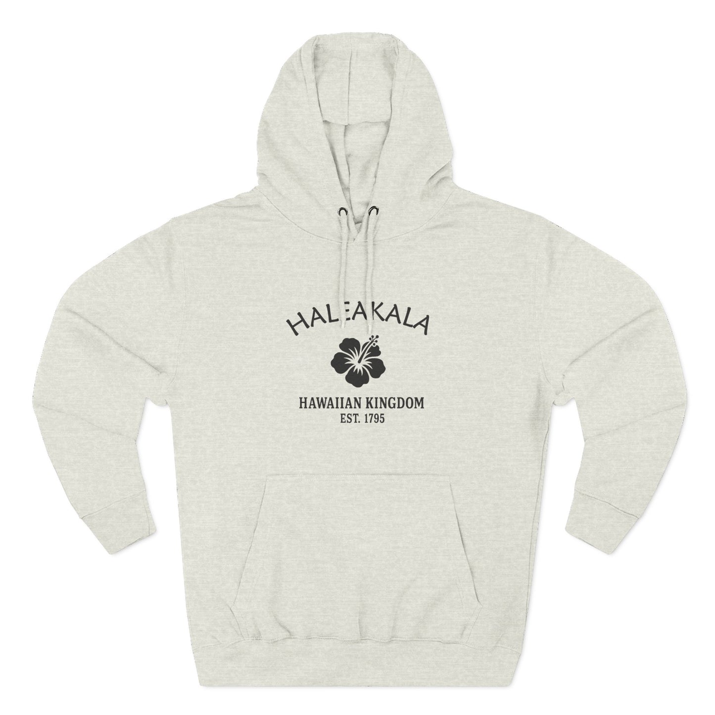 Haleakala Hawaii Vintage Retro Unisex Heavy Cotton Hoodie - Black Logo