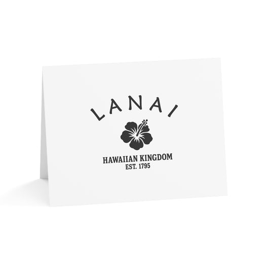 Lanai Hawaii Vintage Retro Thank You Card Set - Black Logo