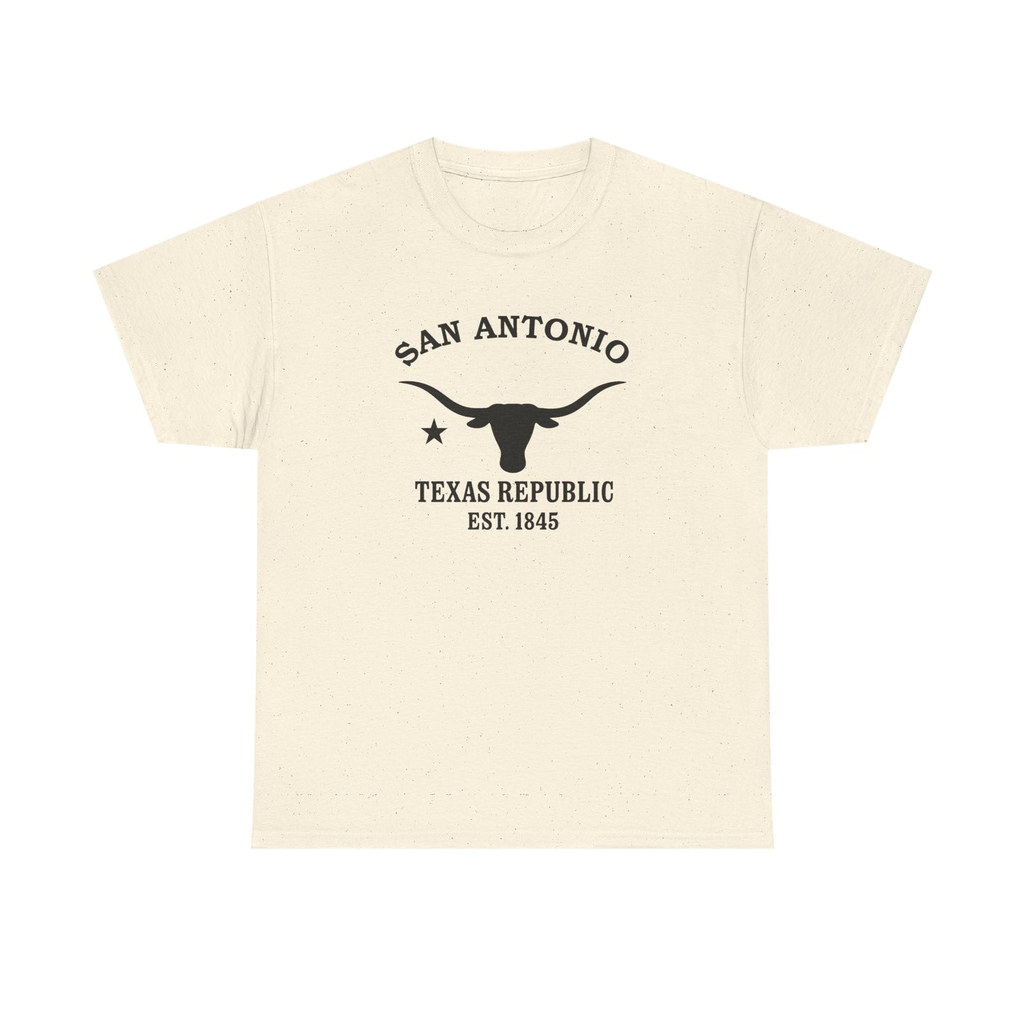 San Antonio Texas Vintage Retro Unisex Heavy Cotton Tee - Black Logo