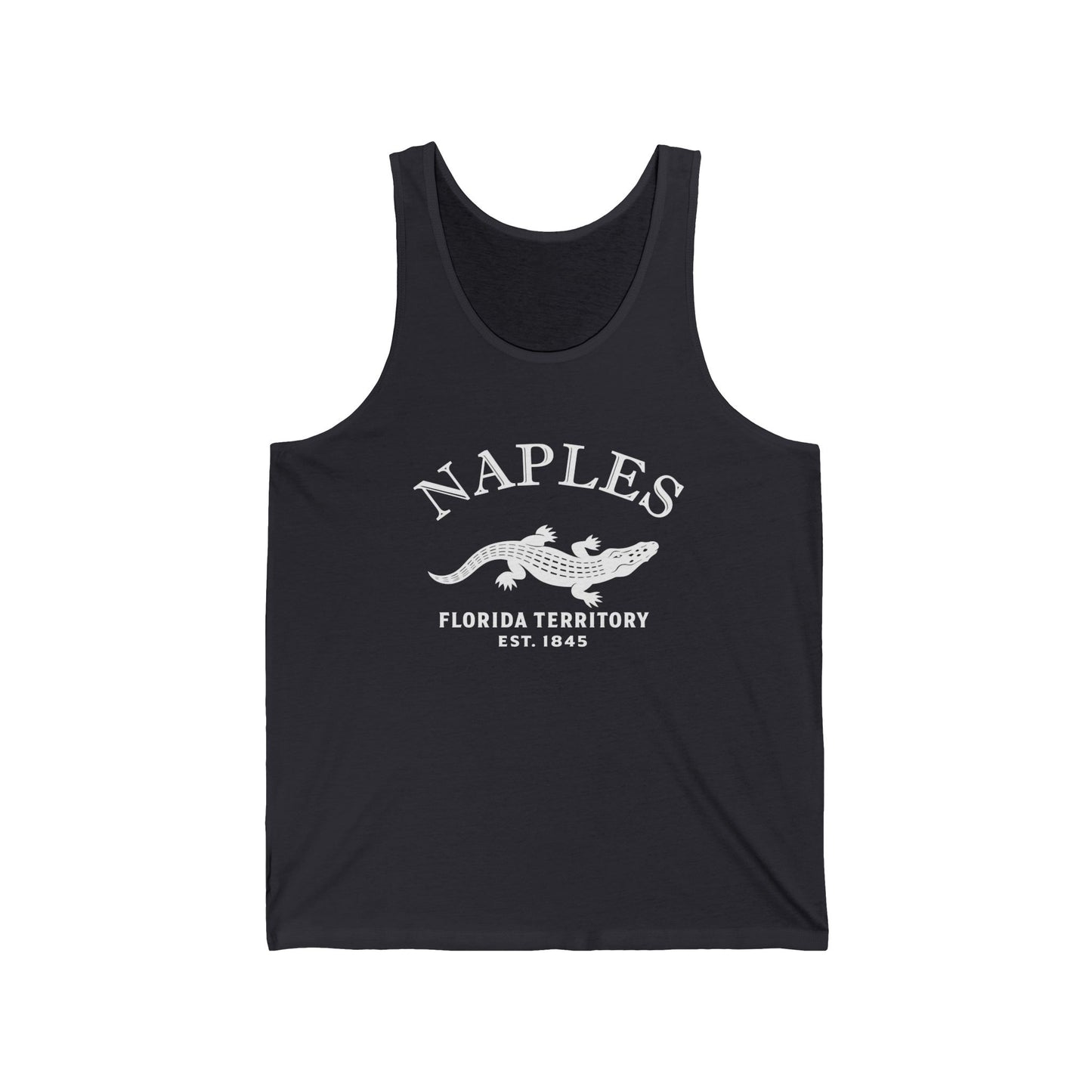 Naples Florida Vintage Retro Unisex Cotton Jersey Tank Top - White Logo