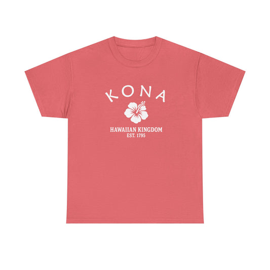 Kona Hawaii Vintage Retro Unisex Heavy Cotton Tee - White Logo