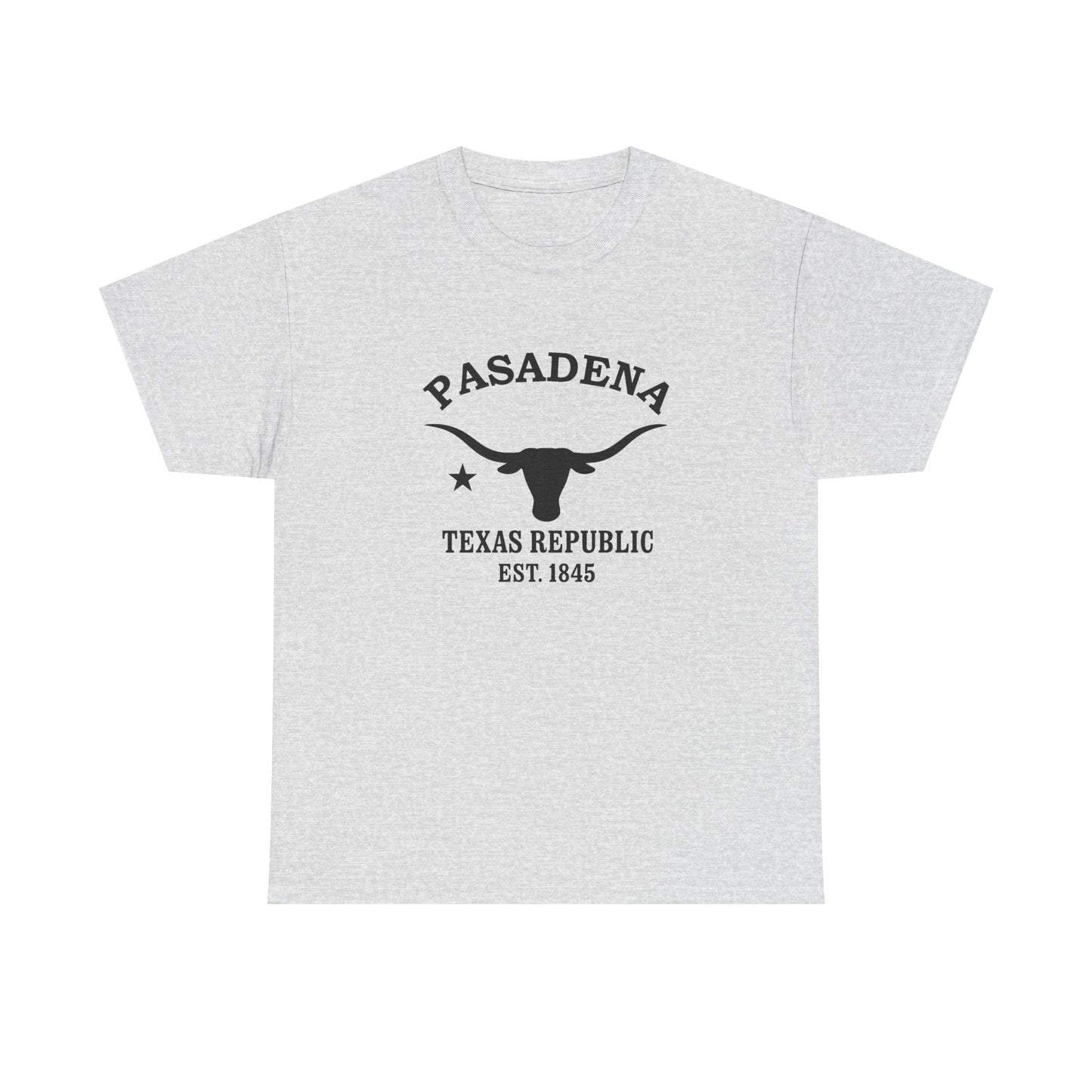 Pasadena Texas Vintage Retro Unisex Heavy Cotton Tee - Black Logo