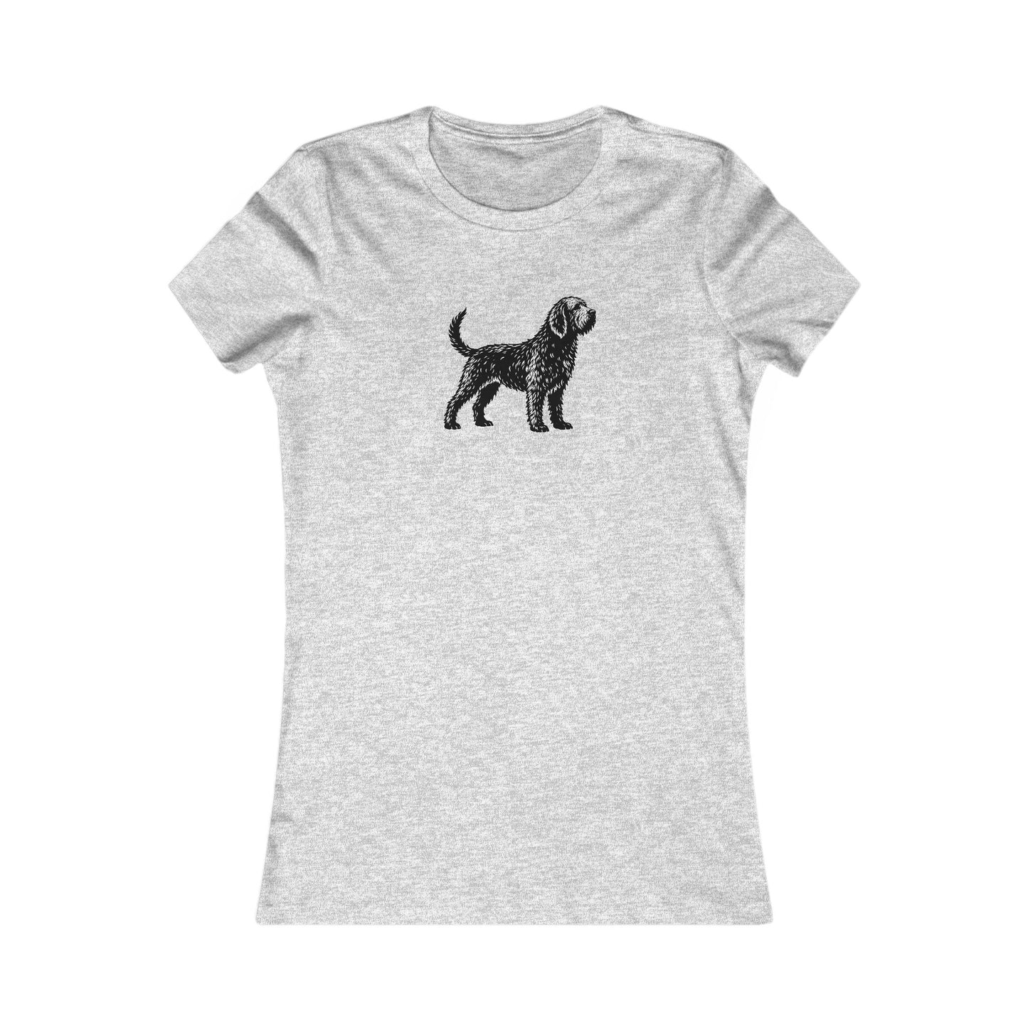 Otterhound Vintage Retro Womens Fitted Ringspun Cotton Tee - Standing