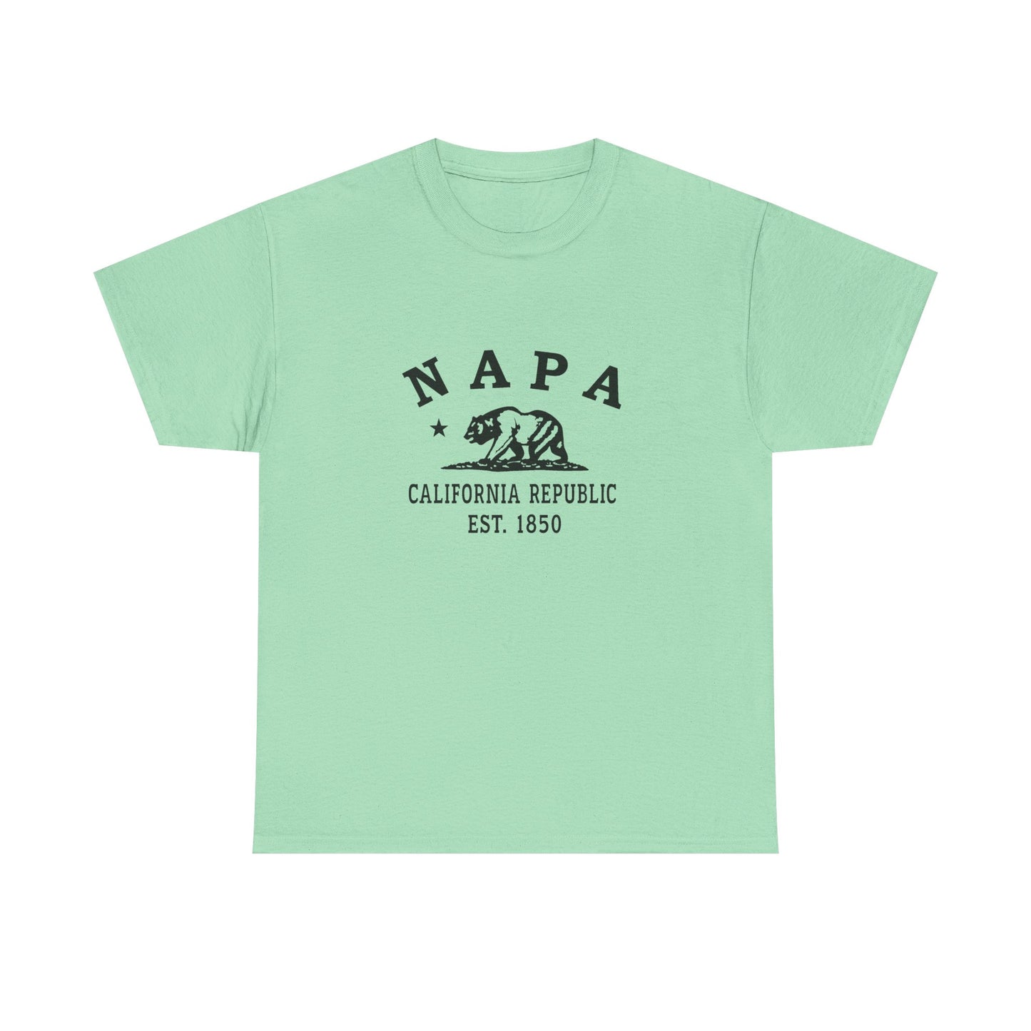 Napa California Vintage Retro Unisex Heavy Cotton Tee - Black Logo