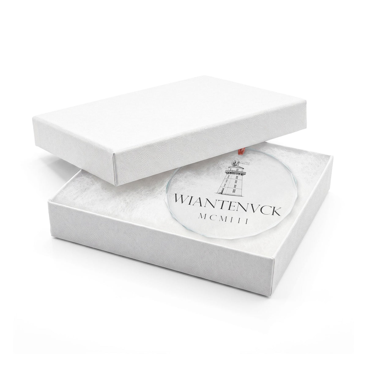 Wiantenuck 1903 Crystal Glass Ornament in Its White Gift Box