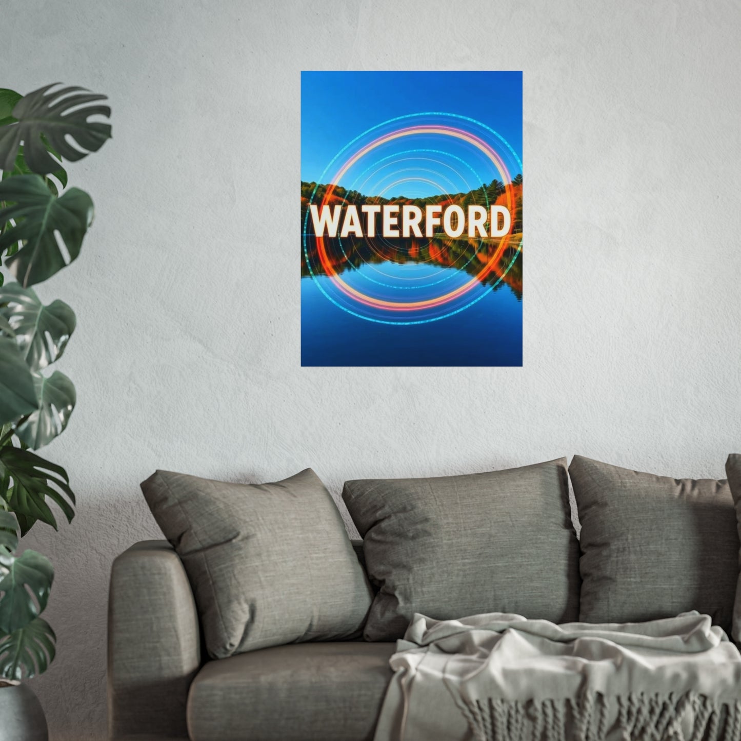 Waterford Connecticut Vintage Retro Giclée Print Art Series Poster