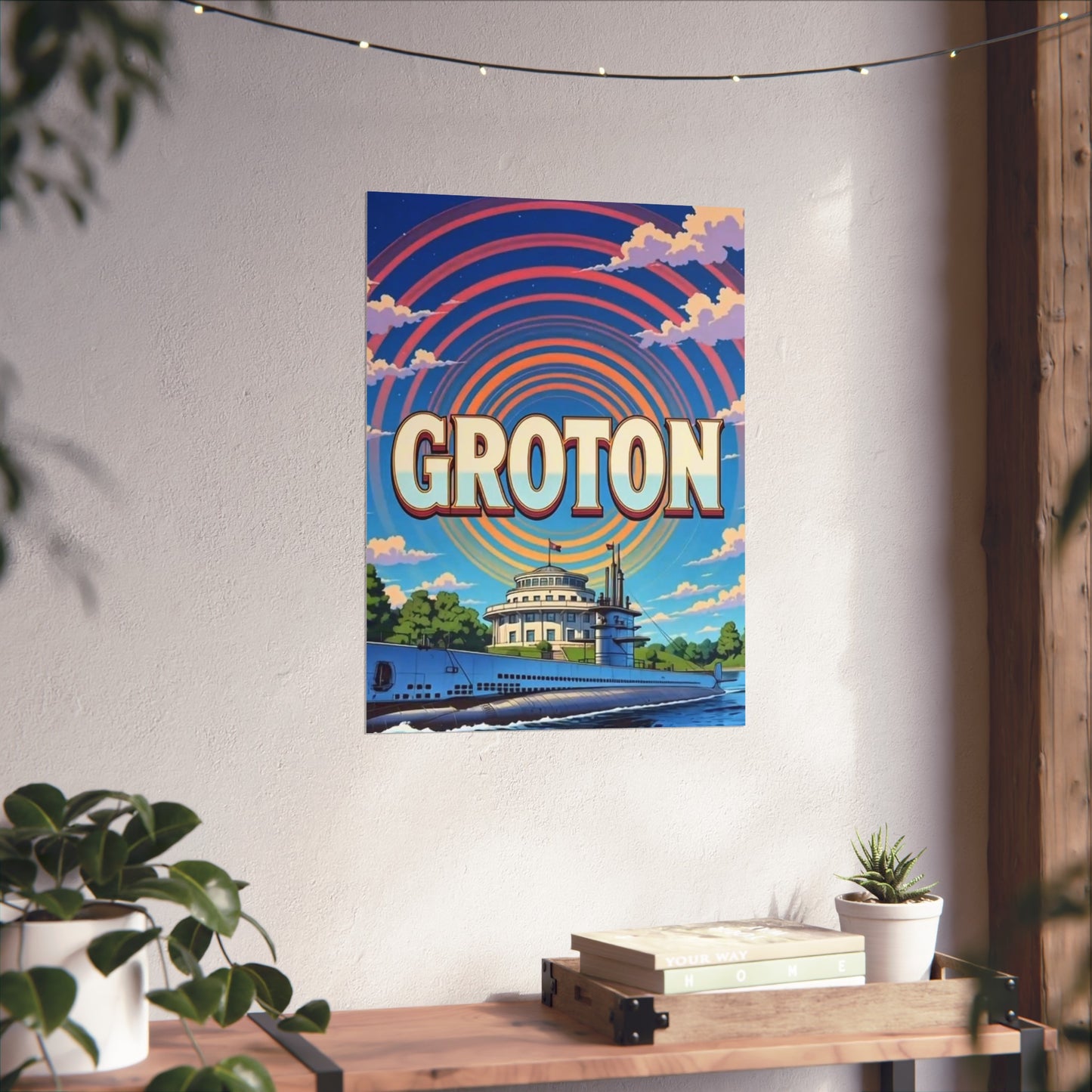 Groton Connecticut Vintage Retro Giclée Print Art Series Poster