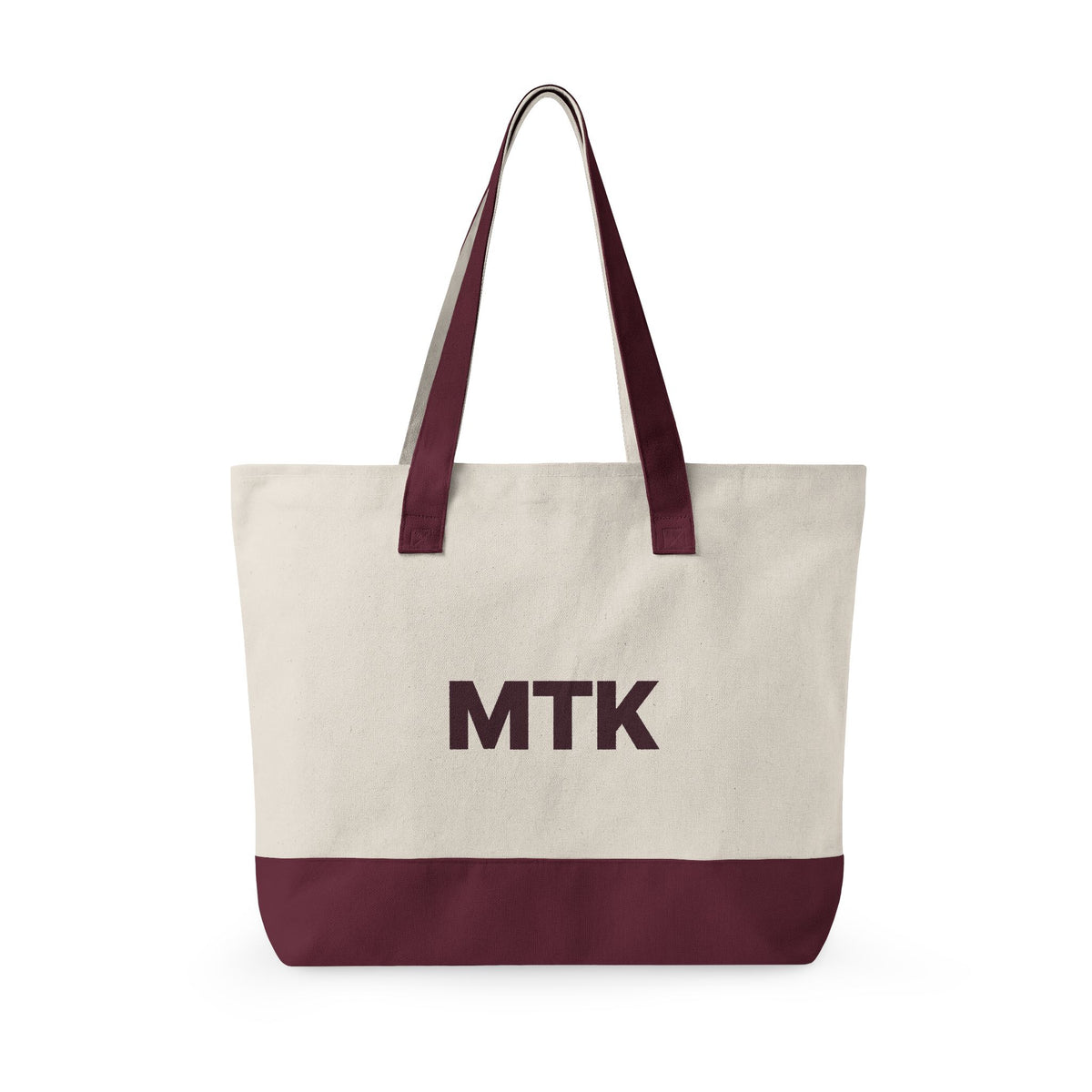 Detail View, Bad Decision Bag Canvas Tote with Zippered Main Compartment