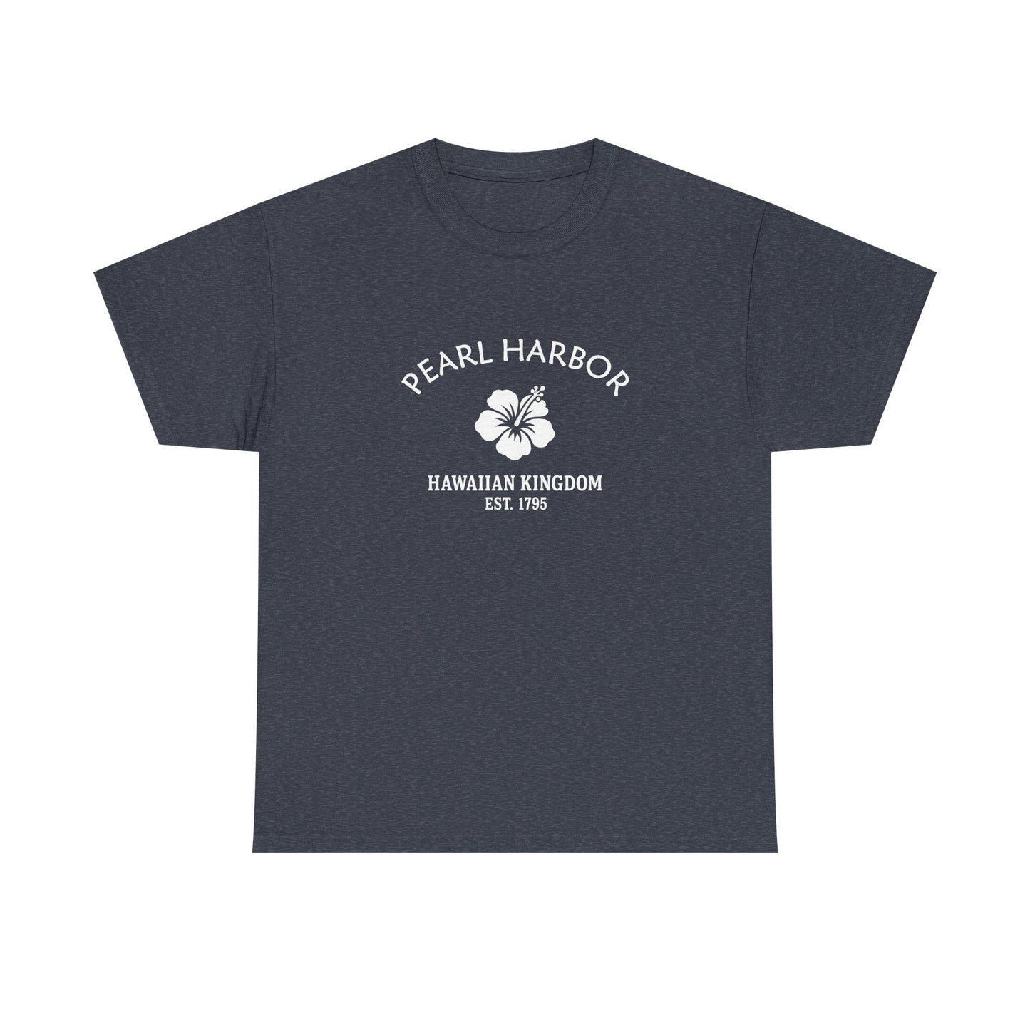 Pearl Harbor Hawaii Vintage Retro Unisex Heavy Cotton Tee - White Logo