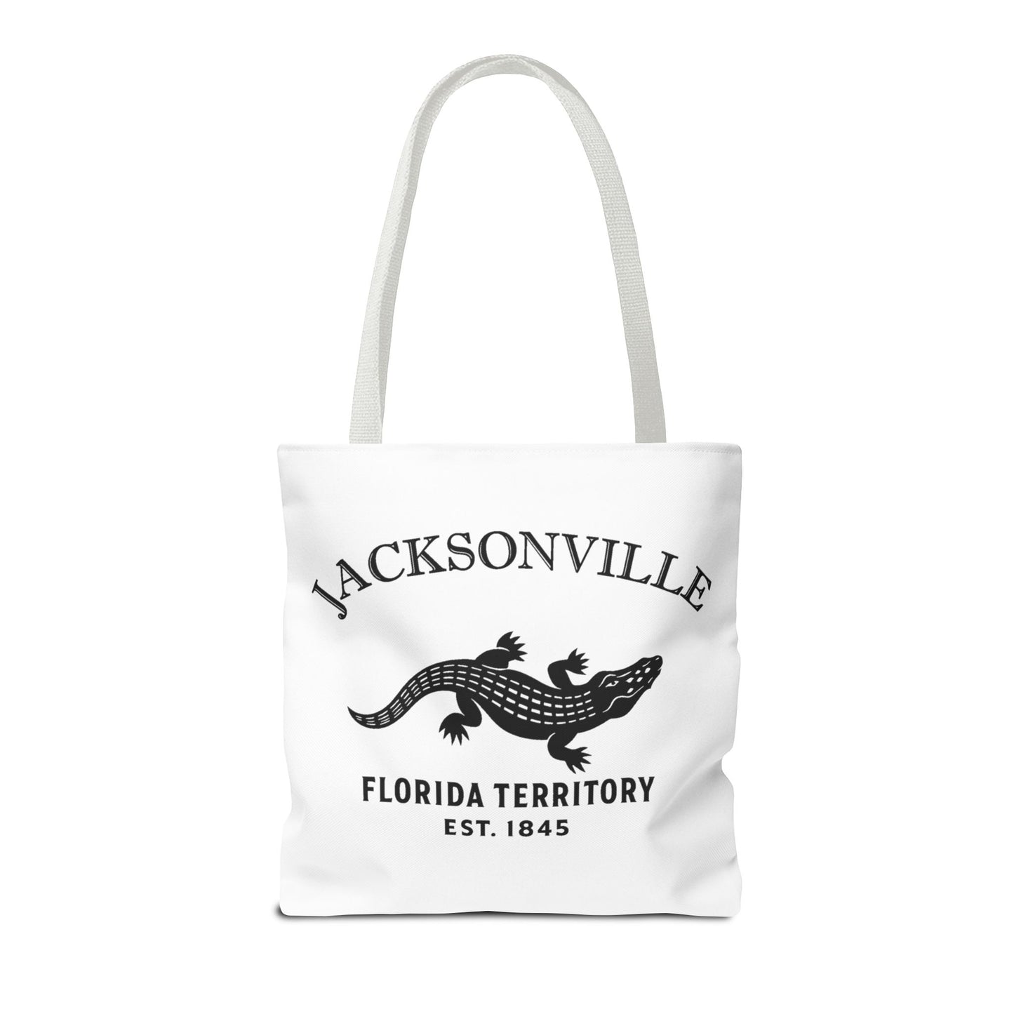 Jacksonville Florida Vintage Retro Light Canvas Tote - Black Logo