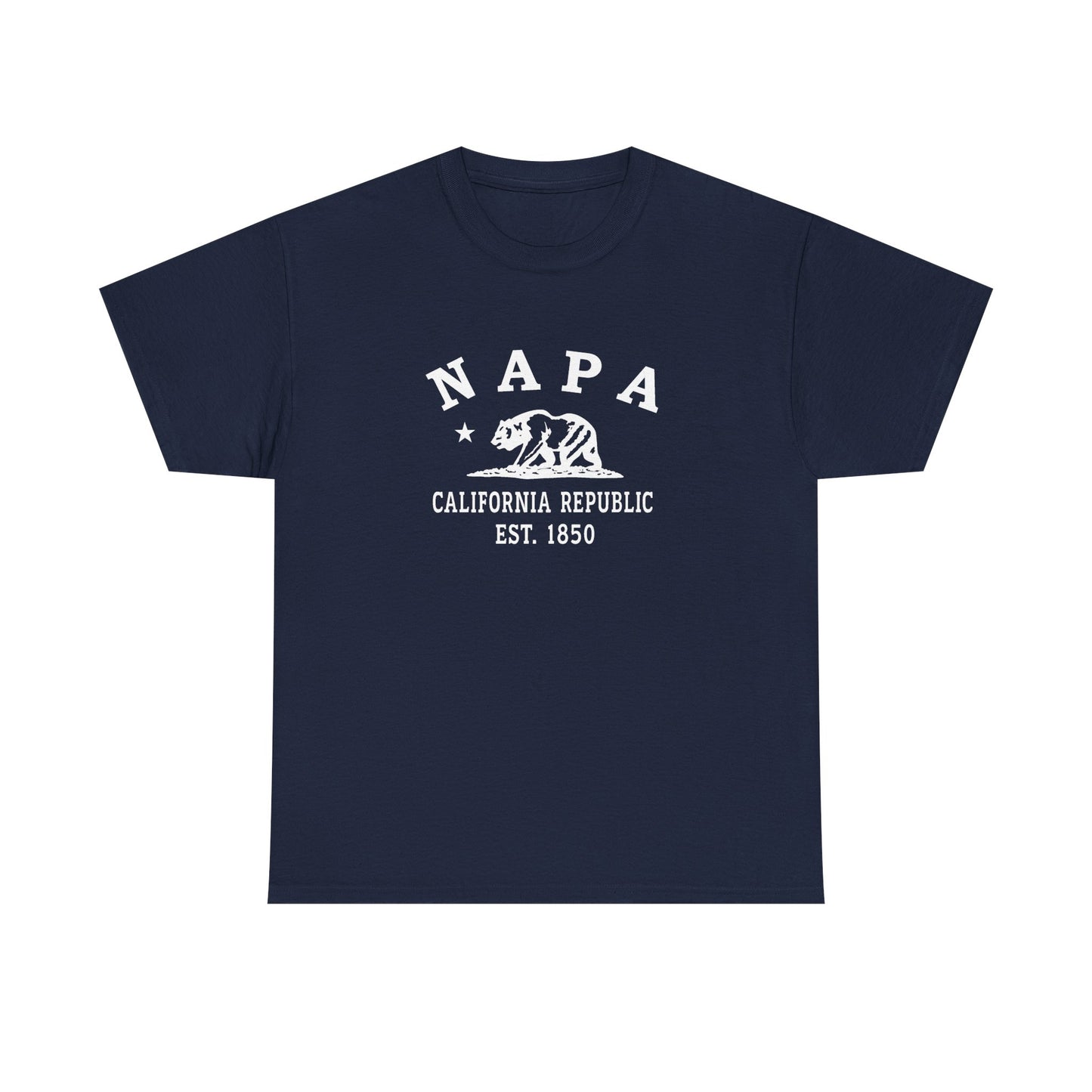 Napa California Vintage Retro Unisex Heavy Cotton Tee - White Logo