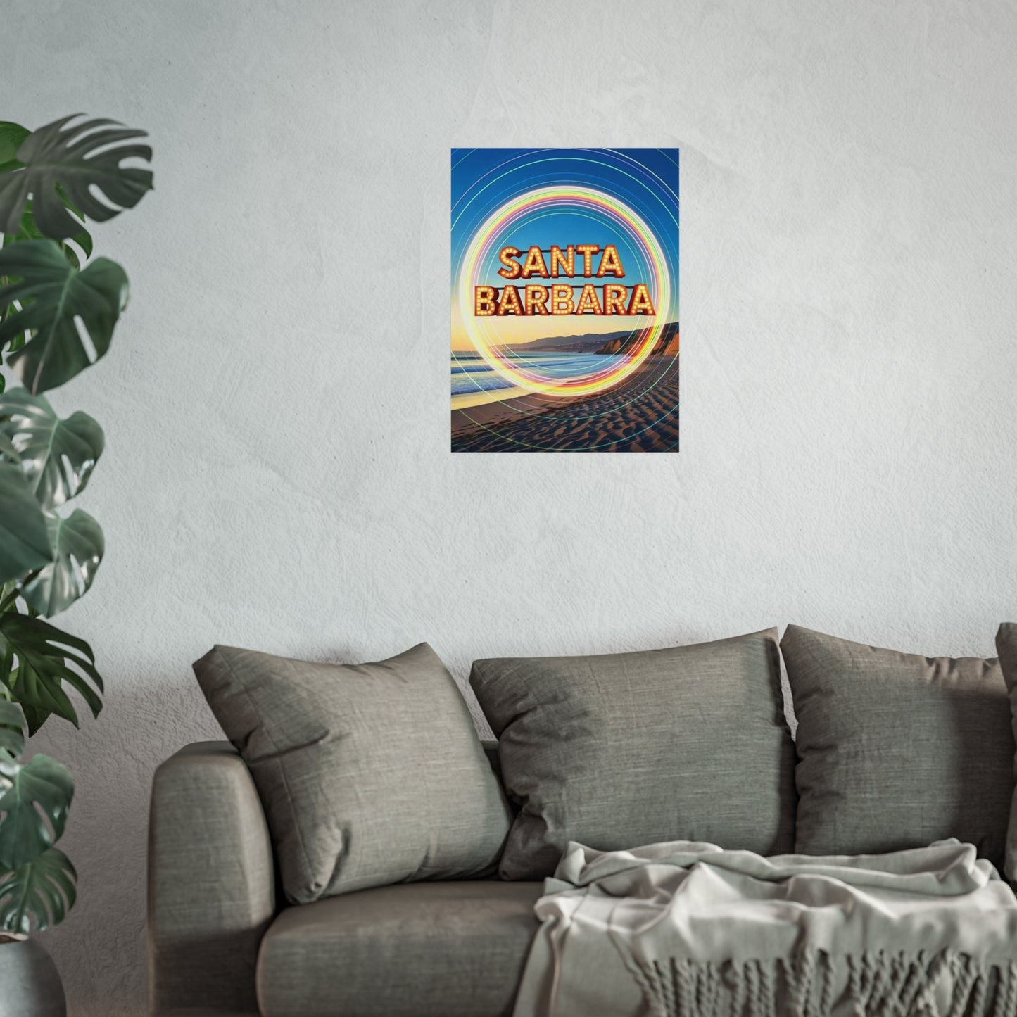 Santa Barbara California Vintage Retro Giclée Print Art Series Poster