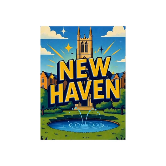 New Haven Connecticut Vintage Retro Giclée Print Art Series Poster