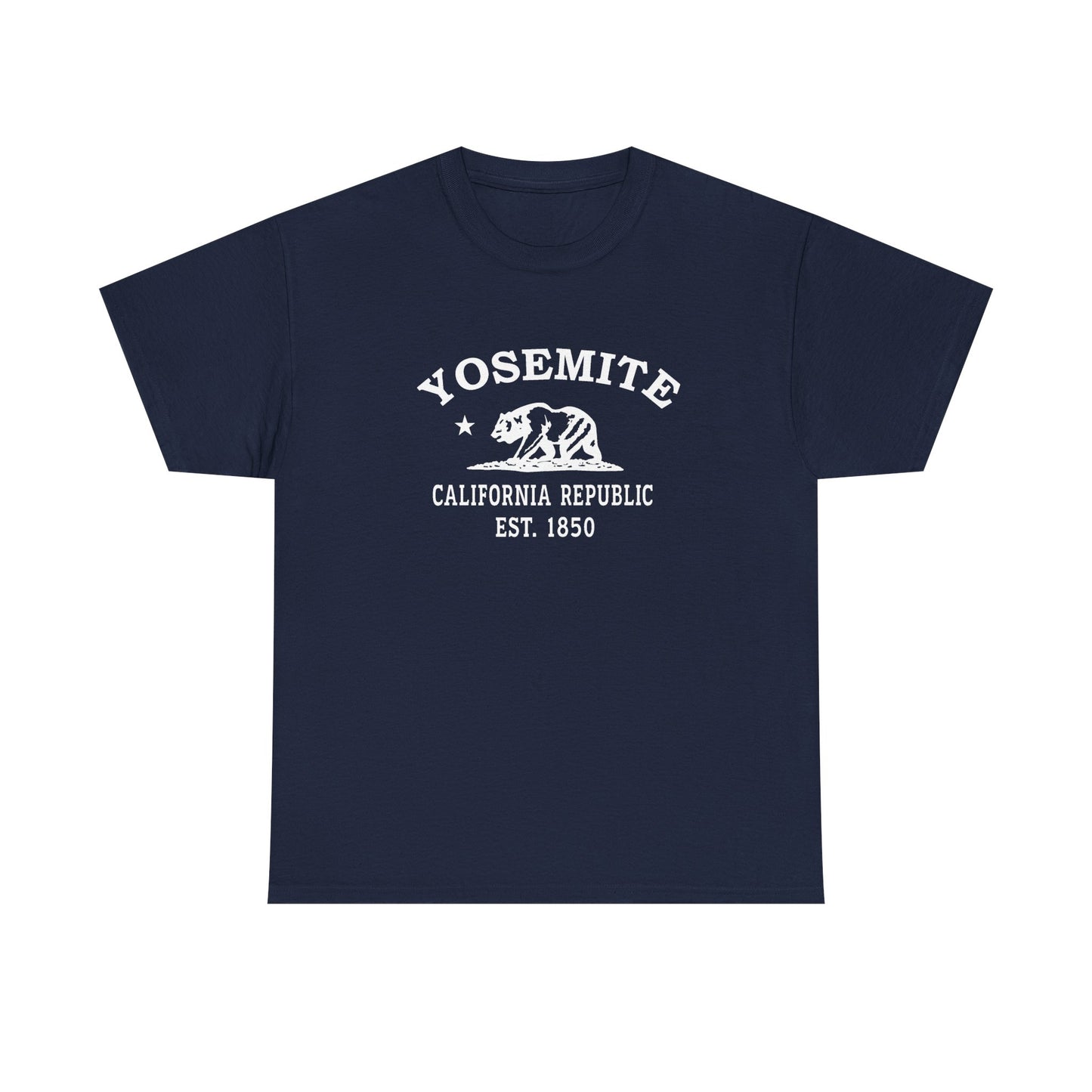 Yosemite California Vintage Retro Unisex Heavy Cotton Tee - White Logo