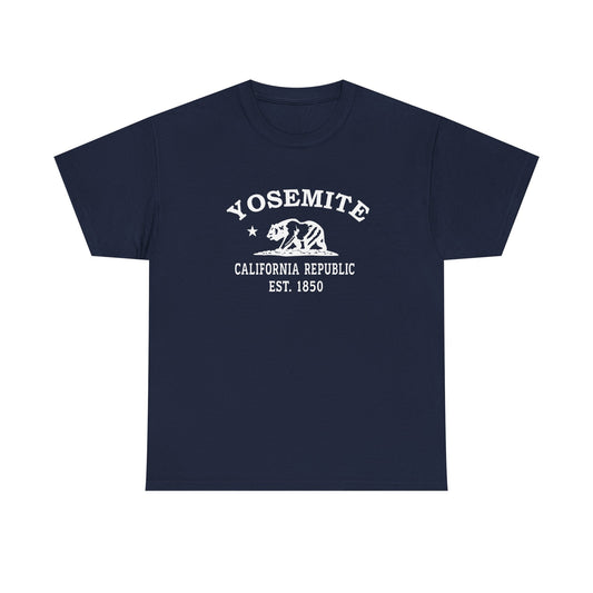 Yosemite California Vintage Retro Unisex Heavy Cotton Tee - White Logo