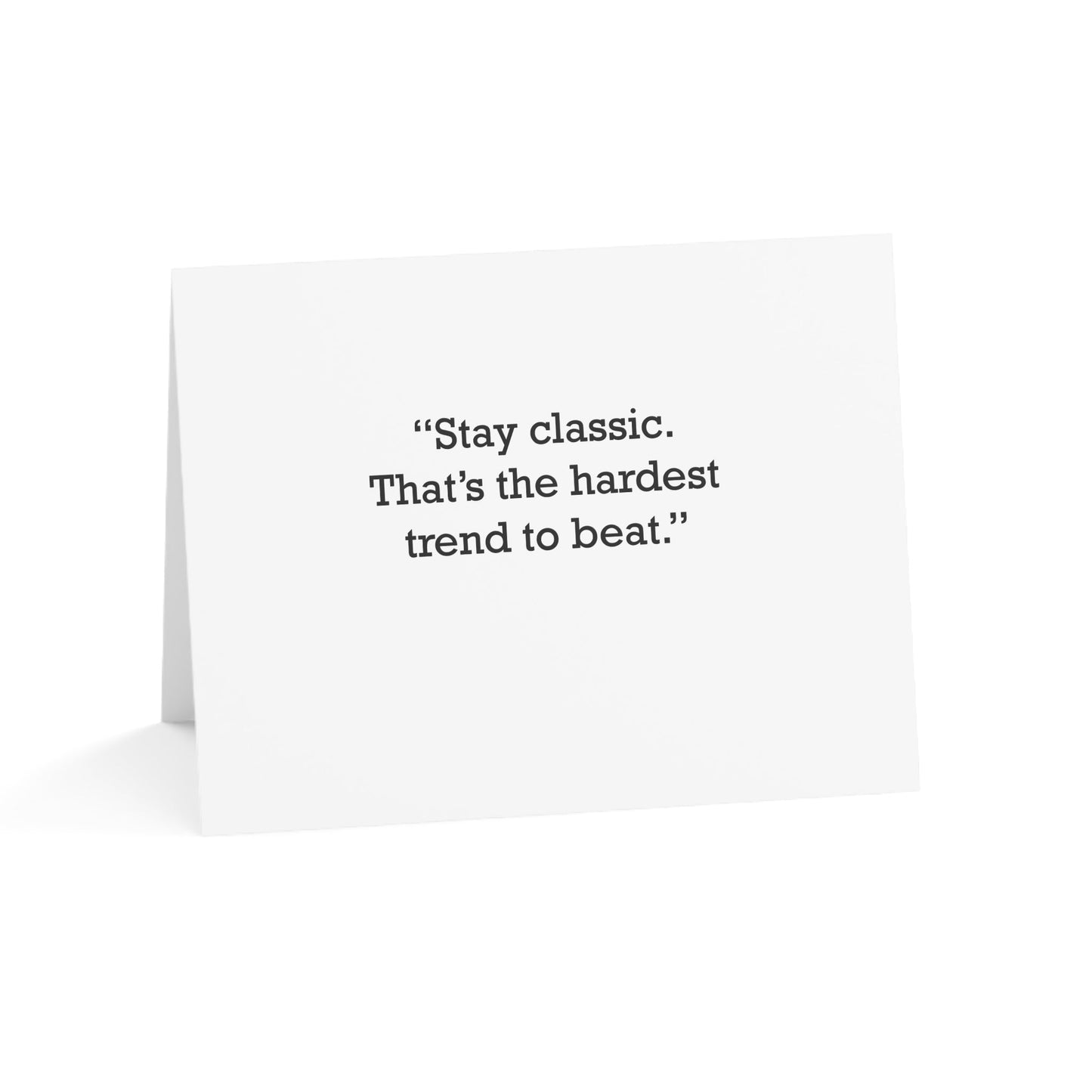Quote 33 Stay Classic Thats Vintage Retro Thank You Card Set - Black Logo