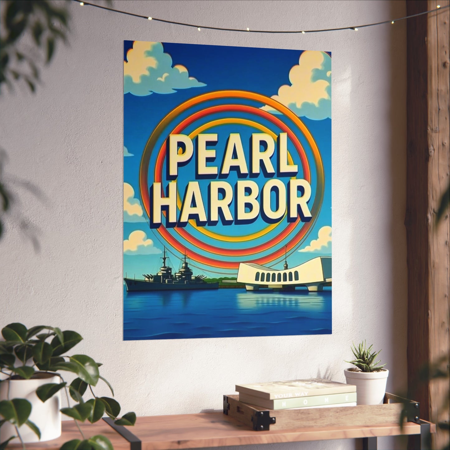 Pearl Harbor Hawaii Vintage Retro Giclée Print Art Series Poster