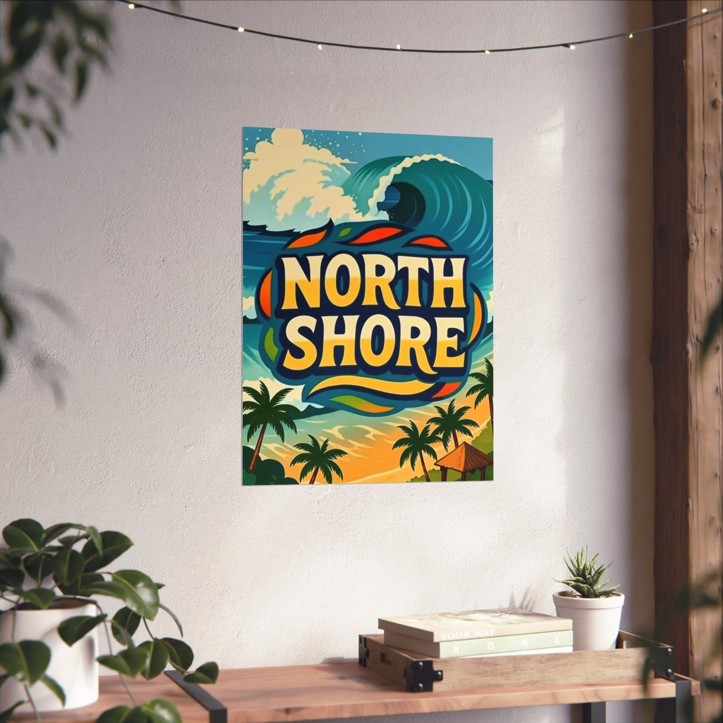 North Shore Hawaii Vintage Retro Giclée Print Art Series Poster