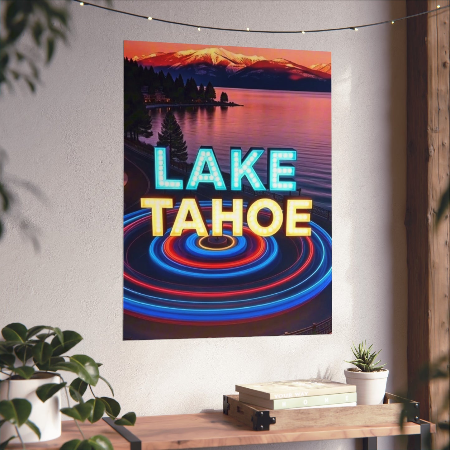 Lake Tahoe California Vintage Retro Giclée Print Art Series Poster