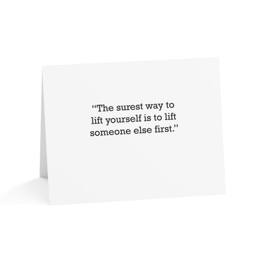 Quote 33 The Surest Way Vintage Retro Thank You Card Set - Black Logo