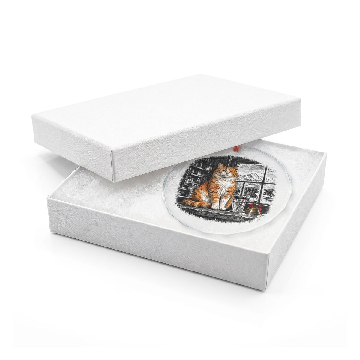 Talkeetna Alaska Holiday Ornament, Mayor Stubbs, Crystal Glass Ornament in White Gift Box