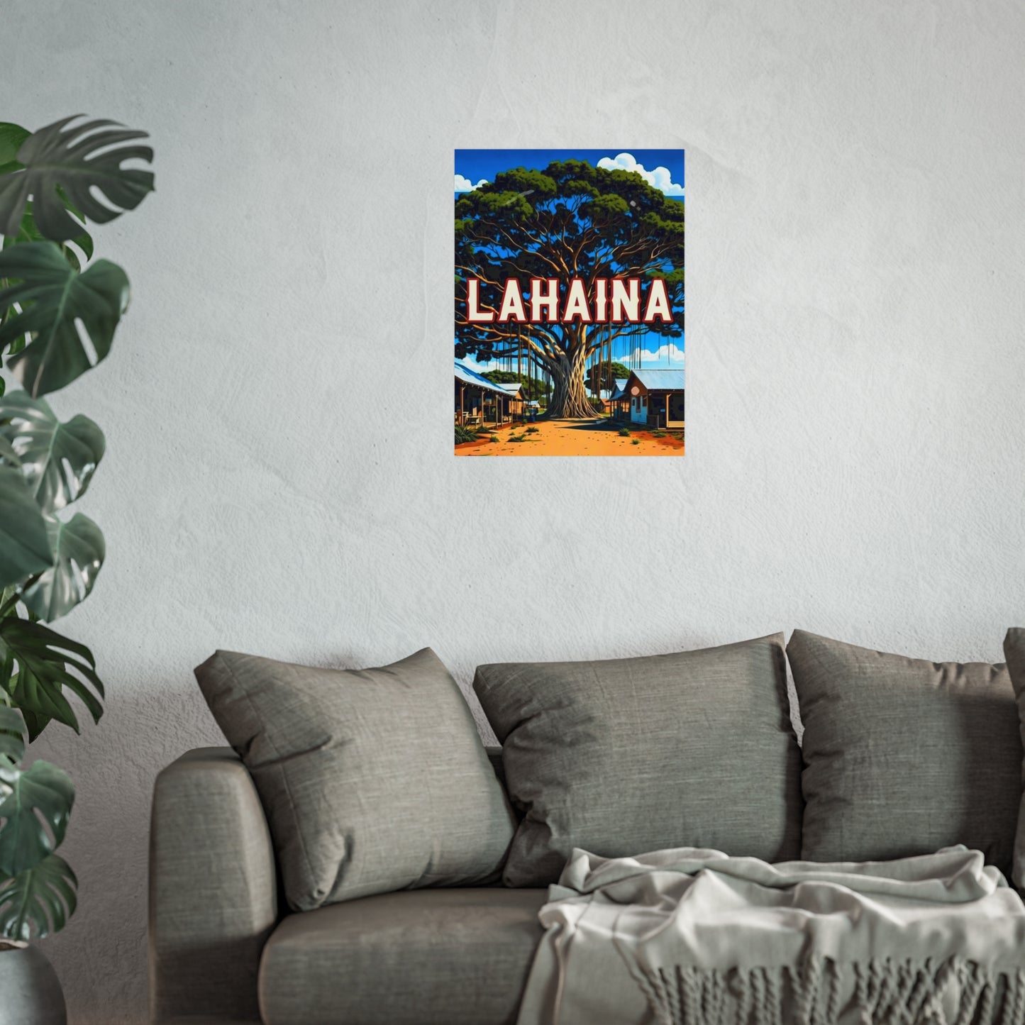 Lahaina Hawaii Vintage Retro Giclée Print Art Series Poster