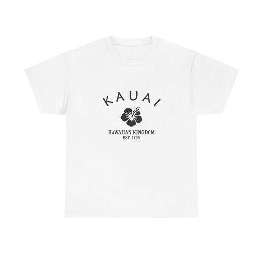 Kauai Hawaii Vintage Retro Unisex Heavy Cotton Tee - Black Logo