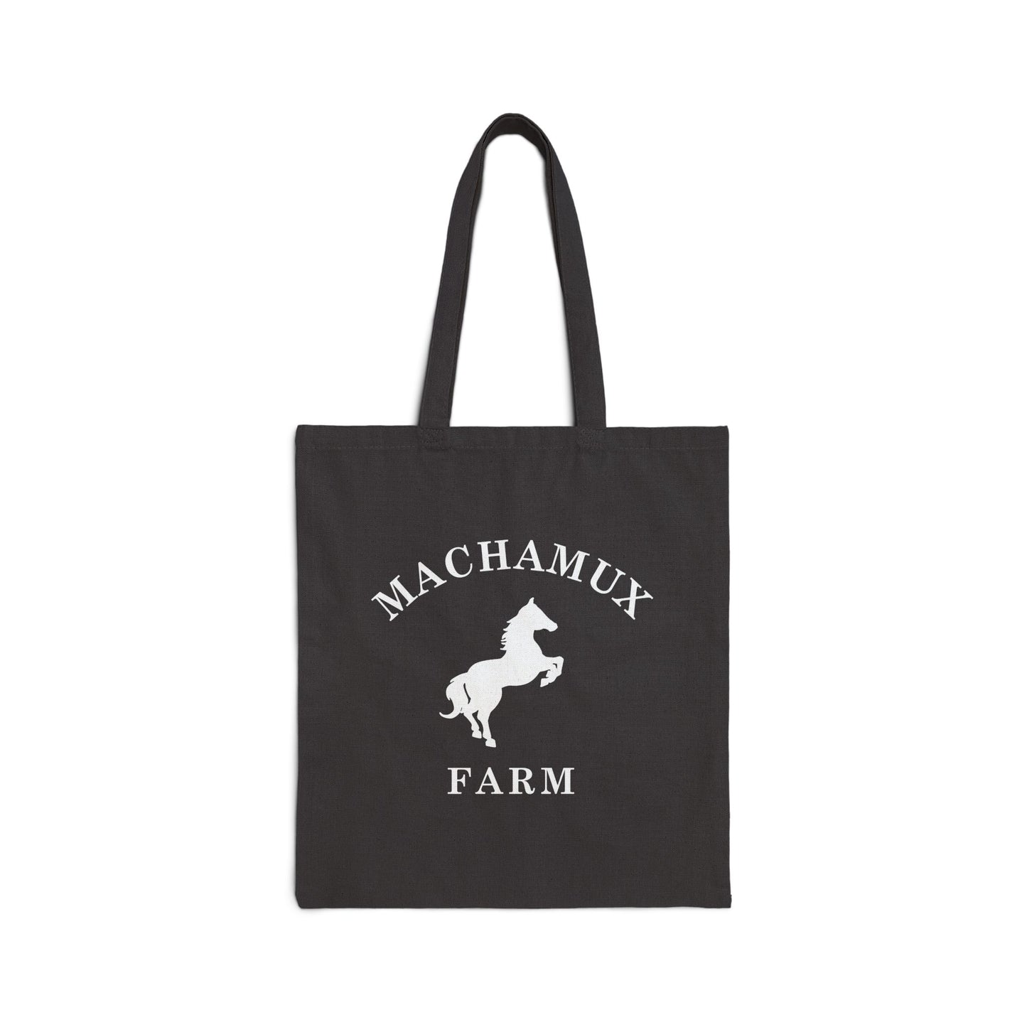 Machamux Farm Vintage Retro Cotton Canvas Tote Bag - White Logo