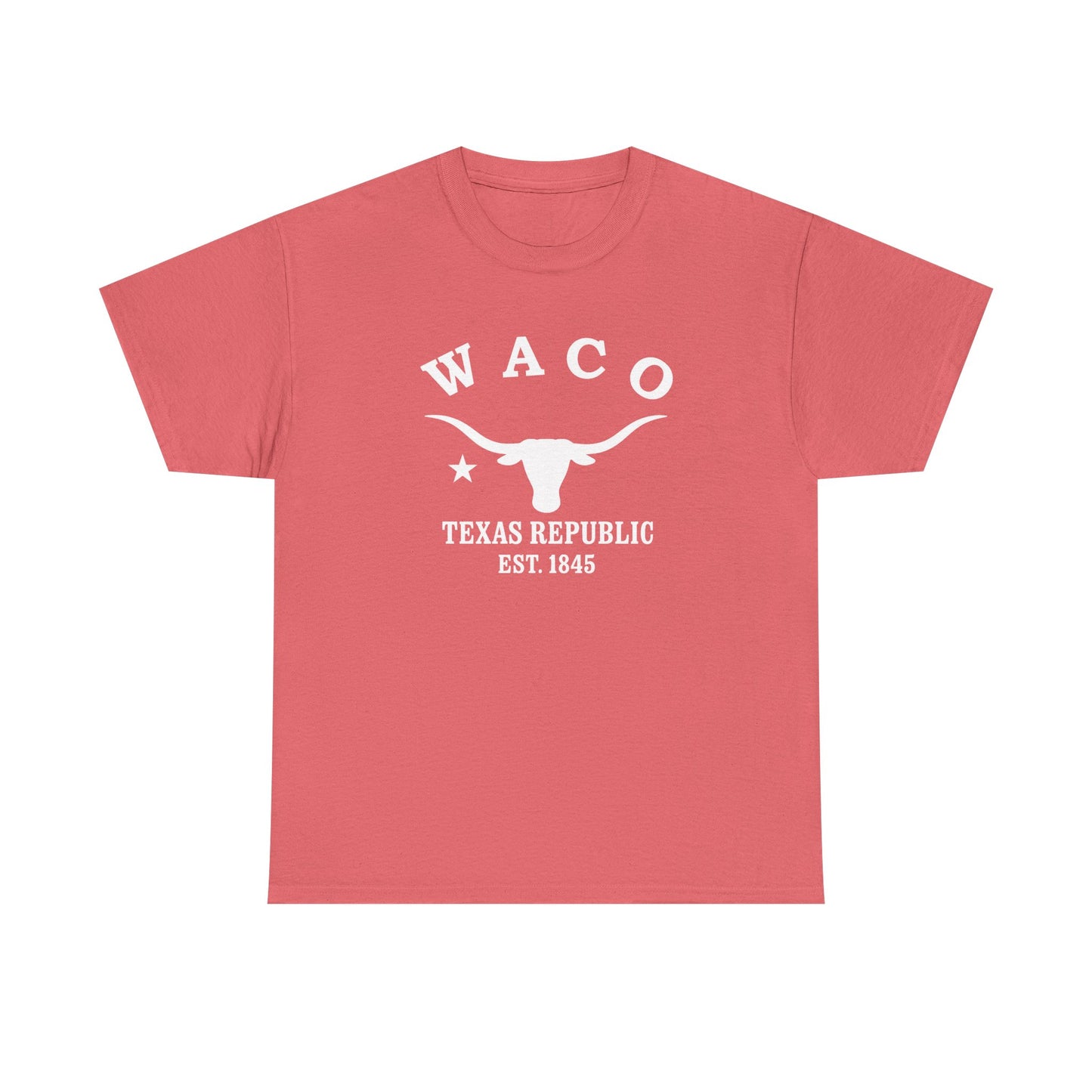 Waco Texas Vintage Retro Unisex Heavy Cotton Tee - White Logo