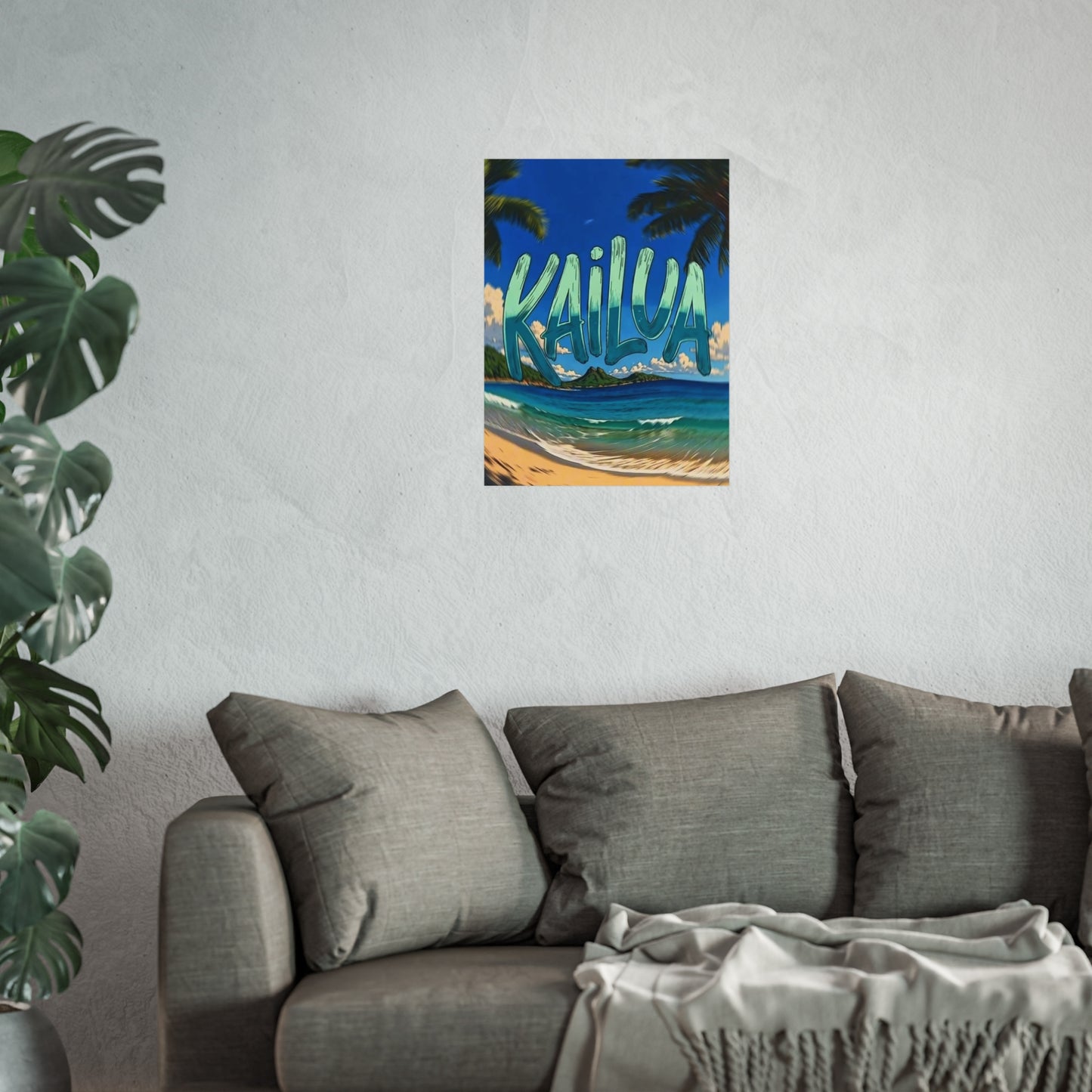 Kailua Hawaii Vintage Retro Giclée Print Art Series Poster