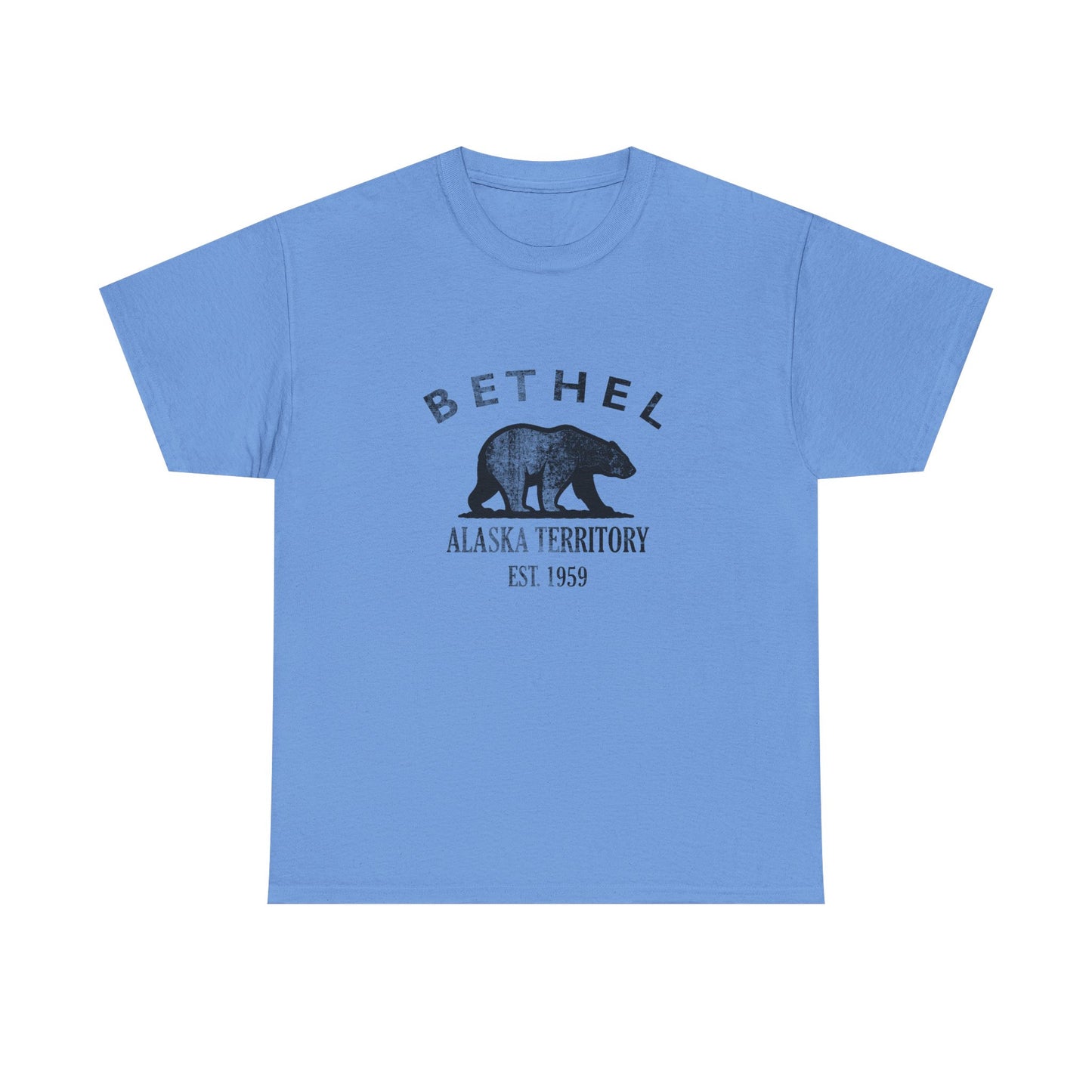 Bethel Alaska Vintage Retro Unisex Heavy Cotton Tee - Black Logo