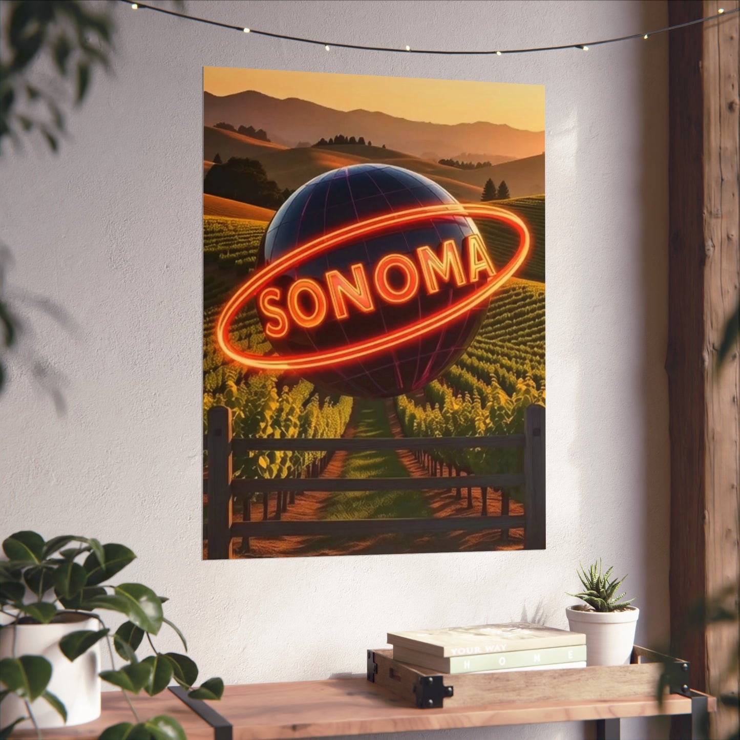 Sonoma California Vintage Retro Giclée Print Art Series Poster