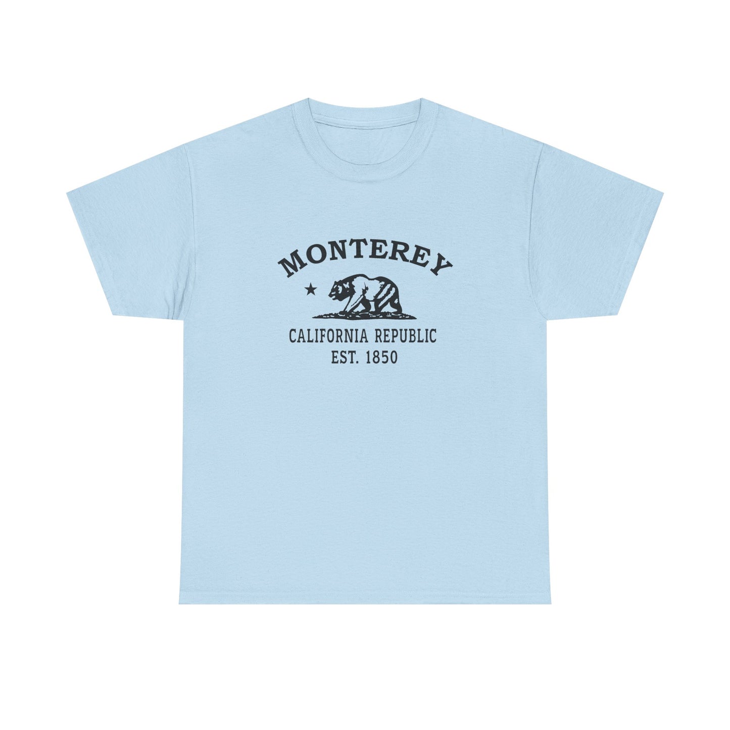 Monterey California Vintage Retro Unisex Heavy Cotton Tee - Black Logo