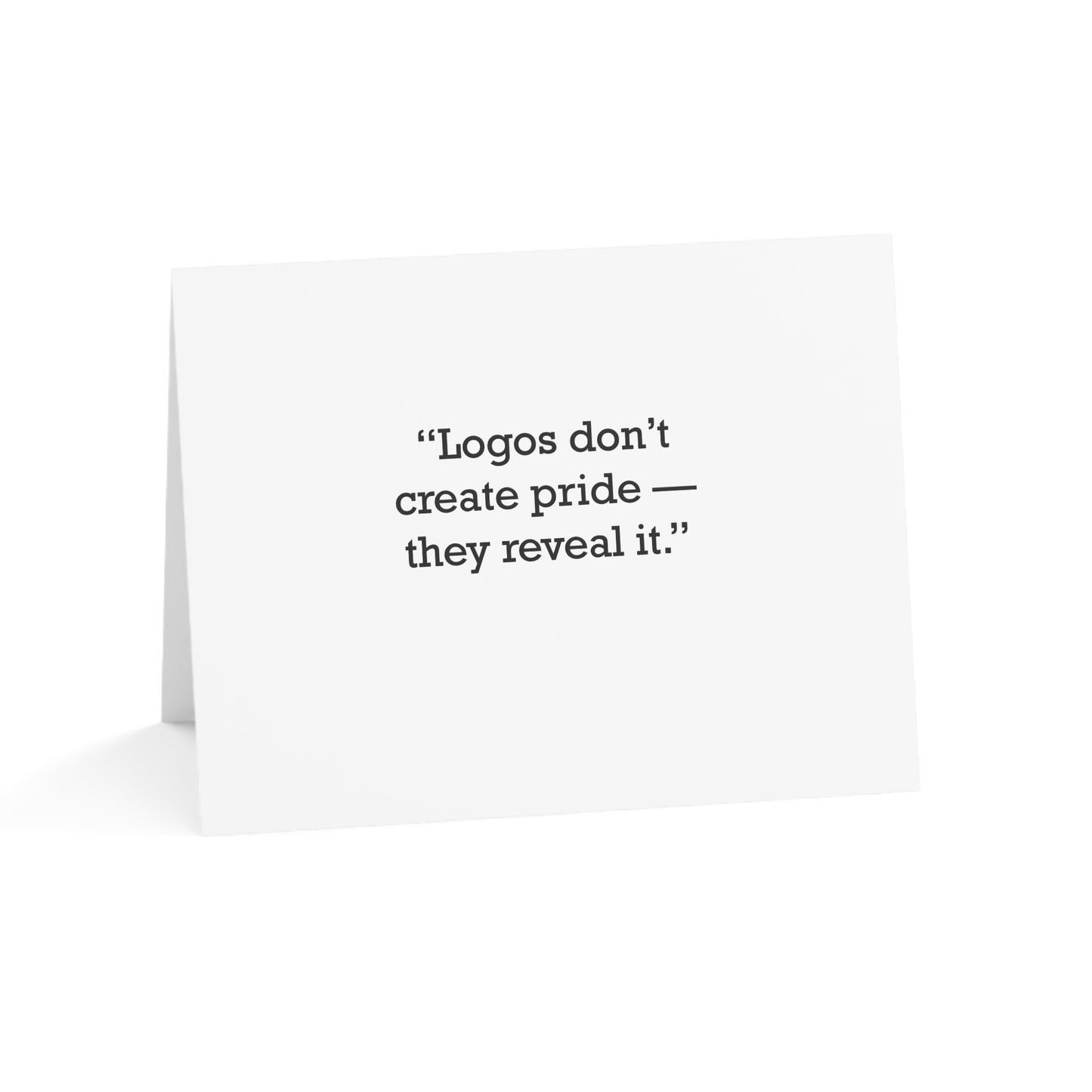 Quote 33 Logos Dont Create Vintage Retro Thank You Card Set - Black Logo