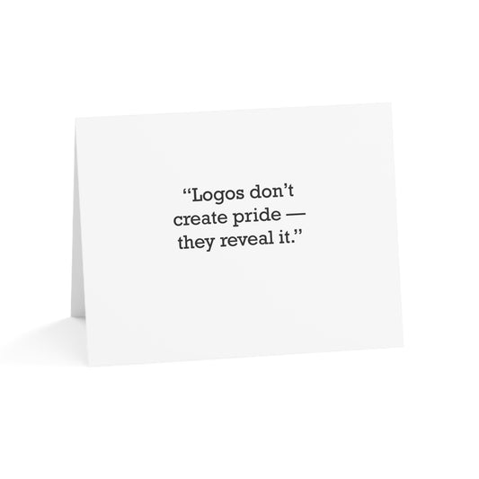 Quote 33 Logos Dont Create Vintage Retro Thank You Card Set - Black Logo