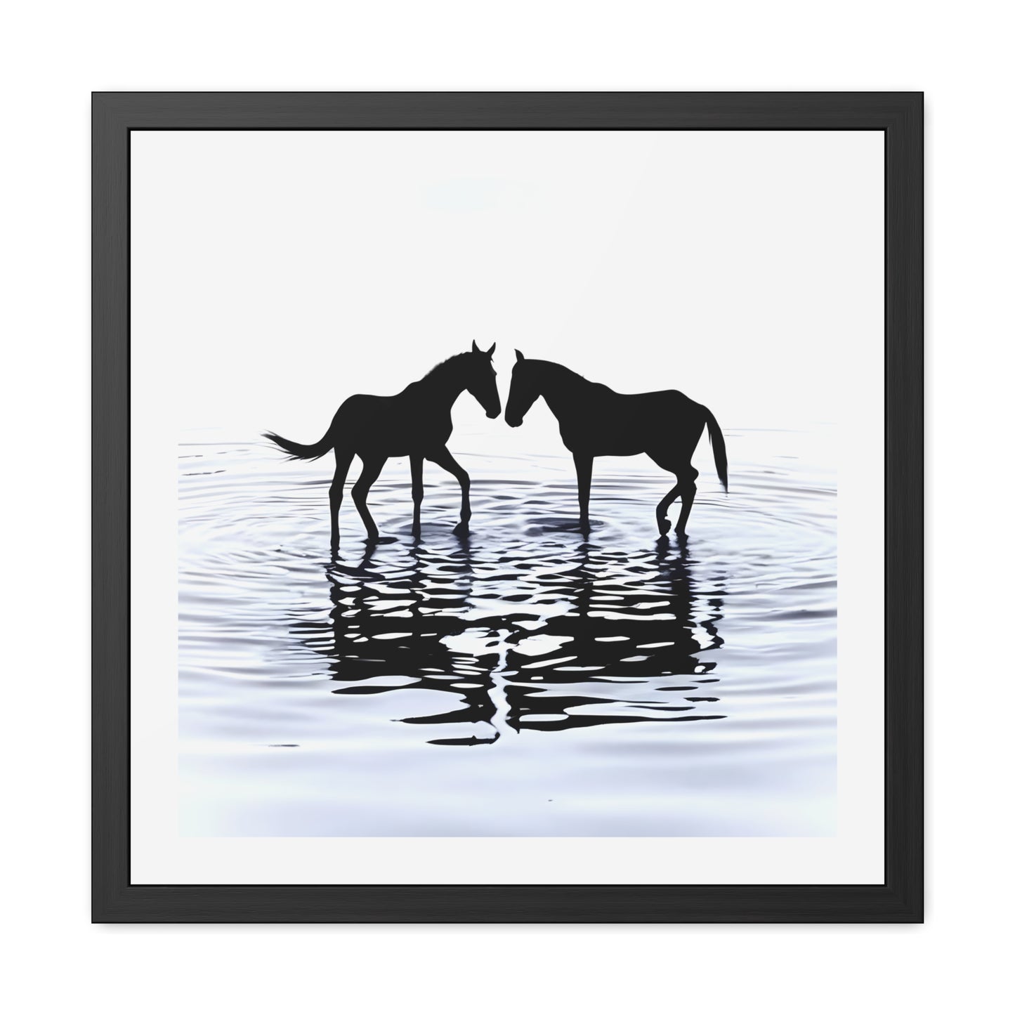 Nuzzle in Shallow Water - Tide & Light Series Framed Poster