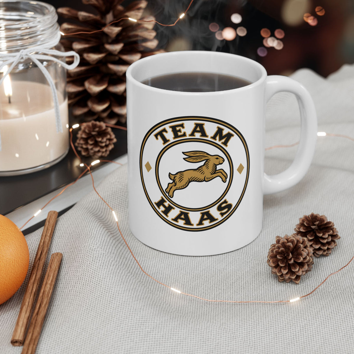 Alternative View of the Team Haas Coffee Mug