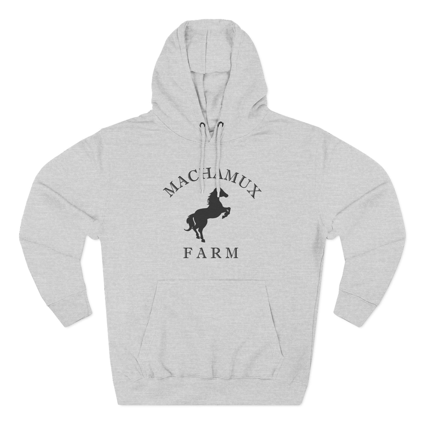 Machamux Farm Vintage Retro Unisex Heavy Cotton Hoodie - Black Logo