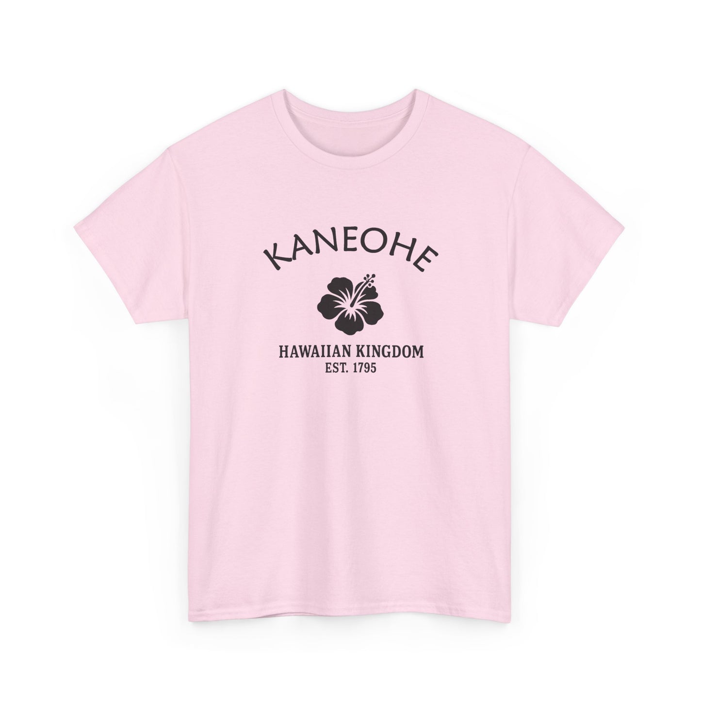 Kaneohe Hawaii Vintage Retro Unisex Heavy Cotton Tee - Black Logo