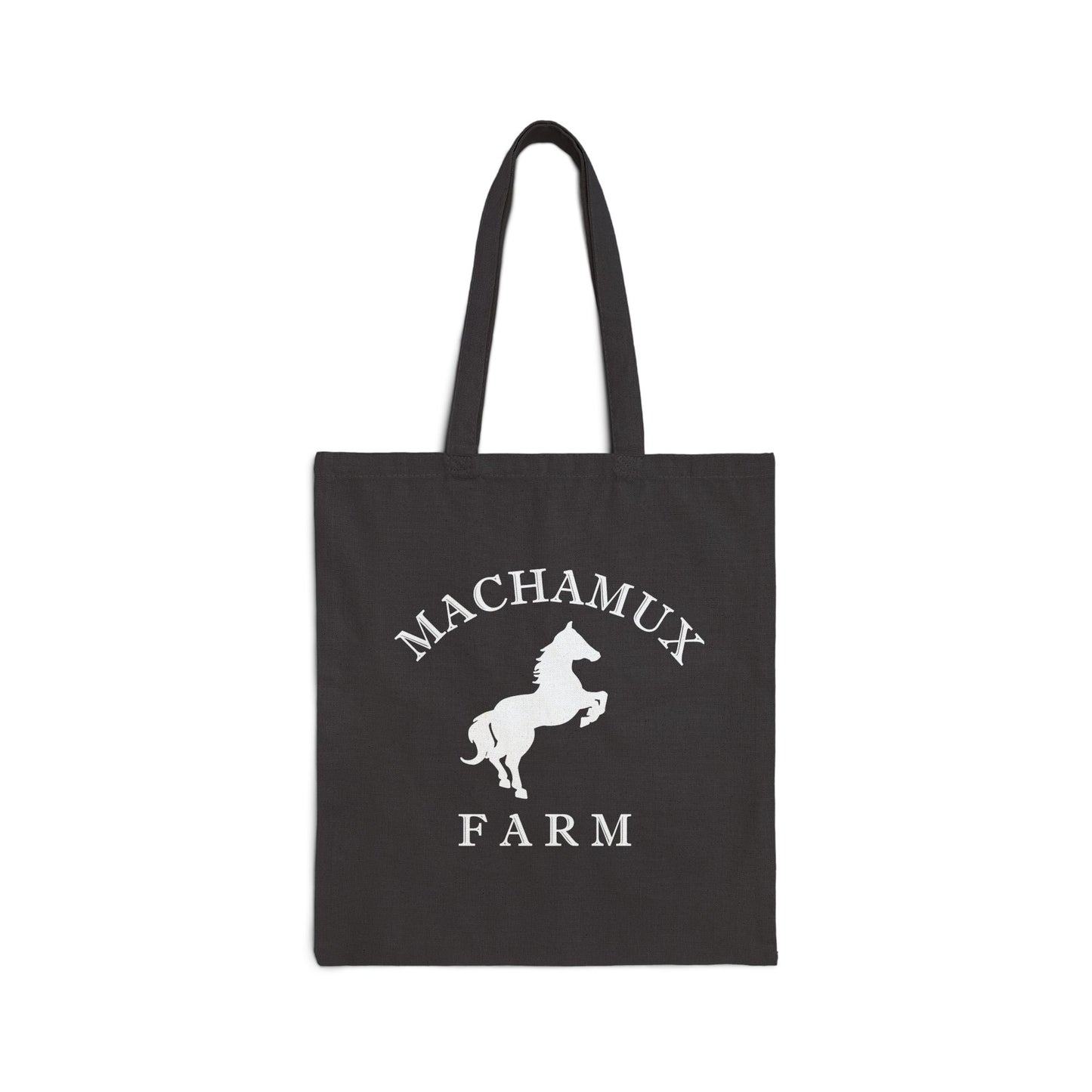 Machamux Farm Canvas Cotton Vintage Retro Tote Bag - White Logo