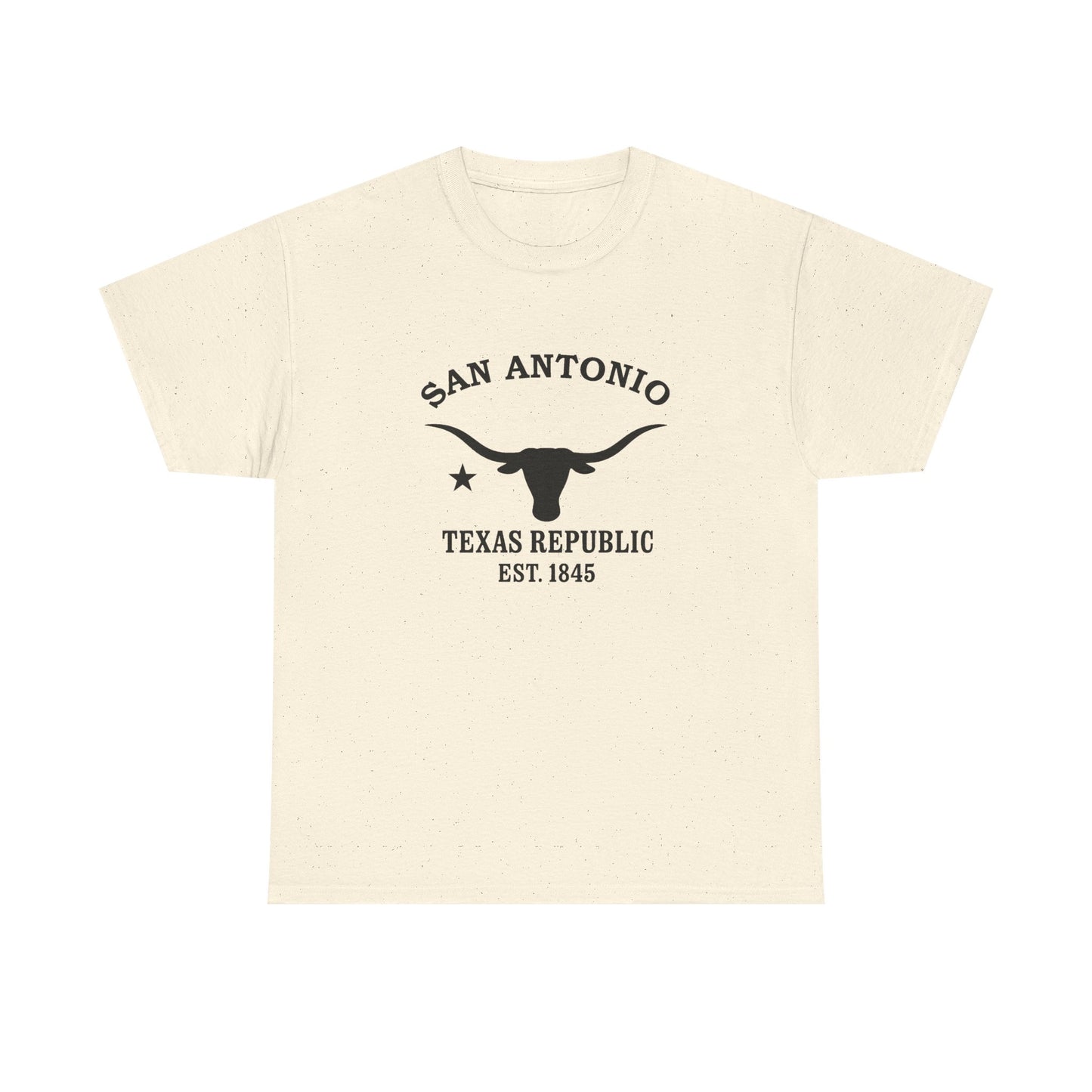 San Antonio Texas Vintage Retro Unisex Heavy Cotton Tee - Black Logo