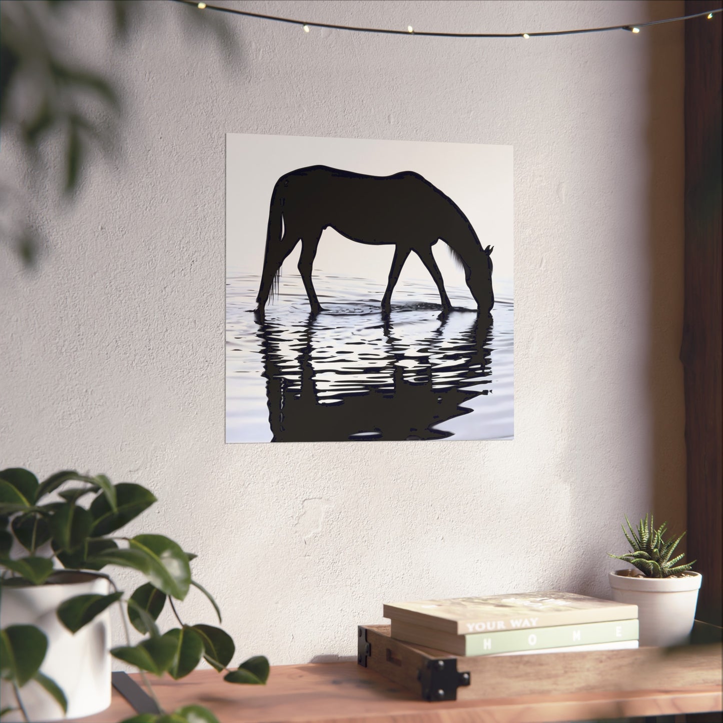 Horse at Low Tide - Tide & Light Series Giclée Unframed Poster